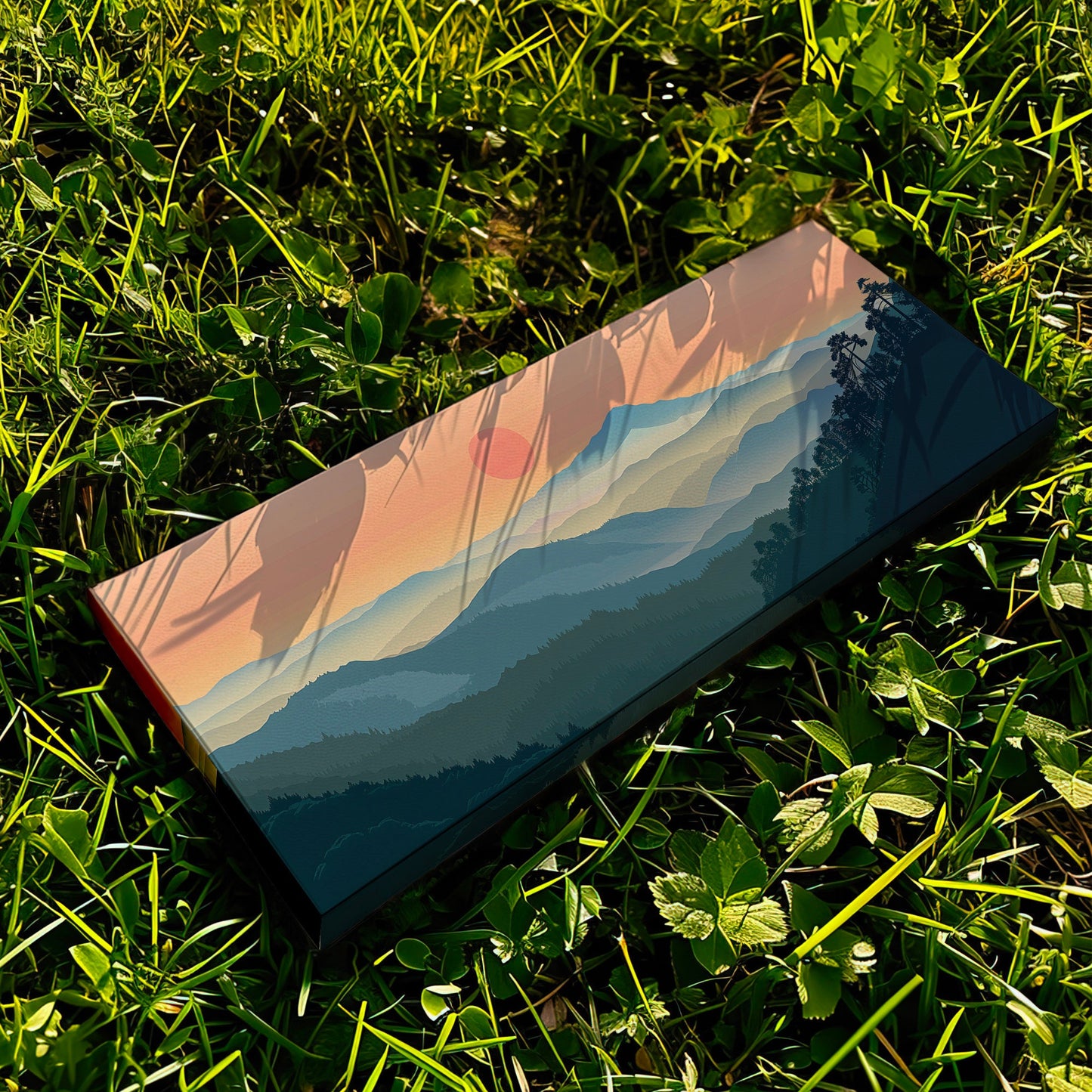 Mount Tamalpais Long Horizontal Wall Art For Living Room, Panoramic California Canvas Print, Sunset Decor Canvas Art