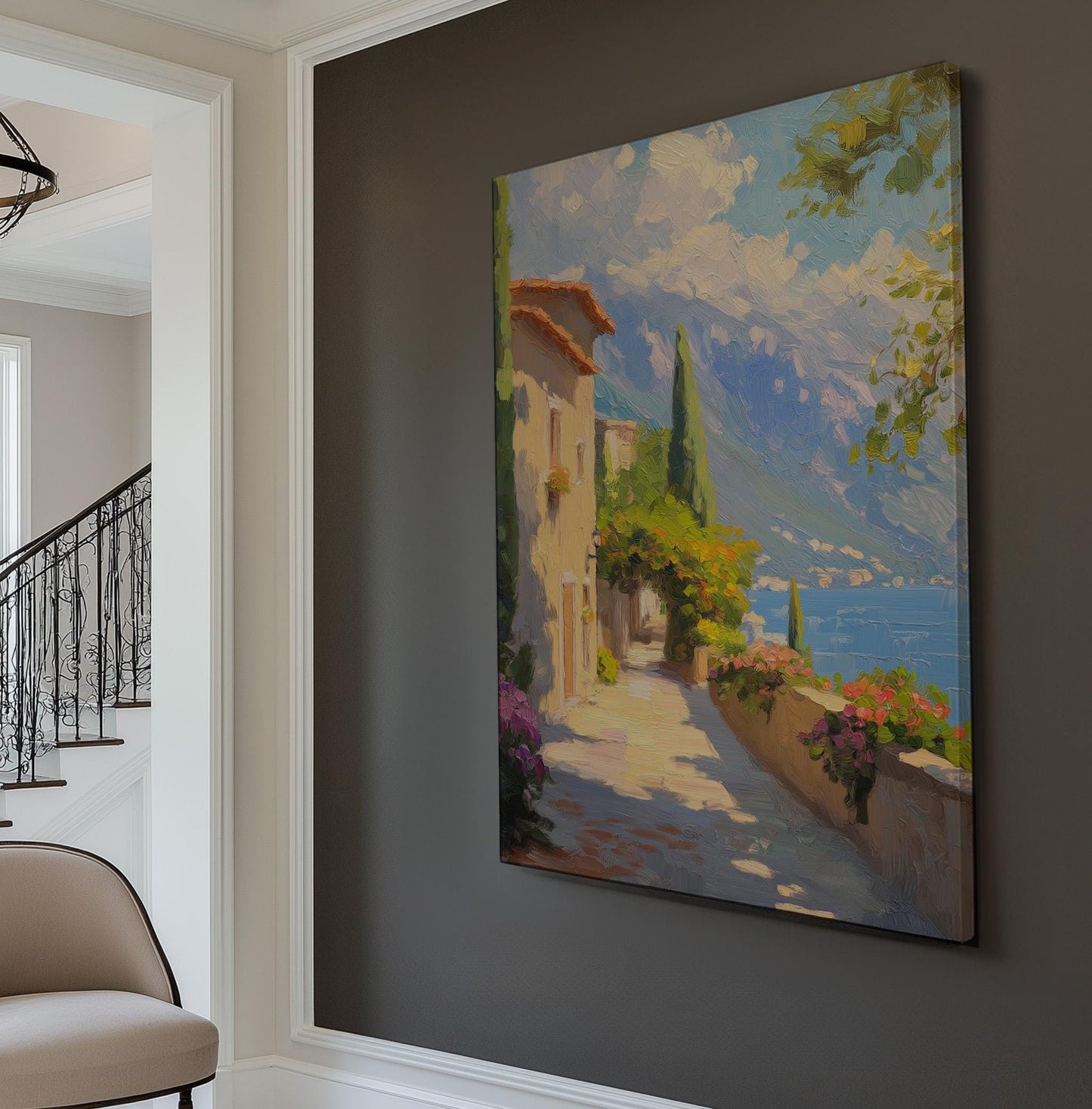 Tuscan Village Canvas Print: Italian Countryside Wall Art