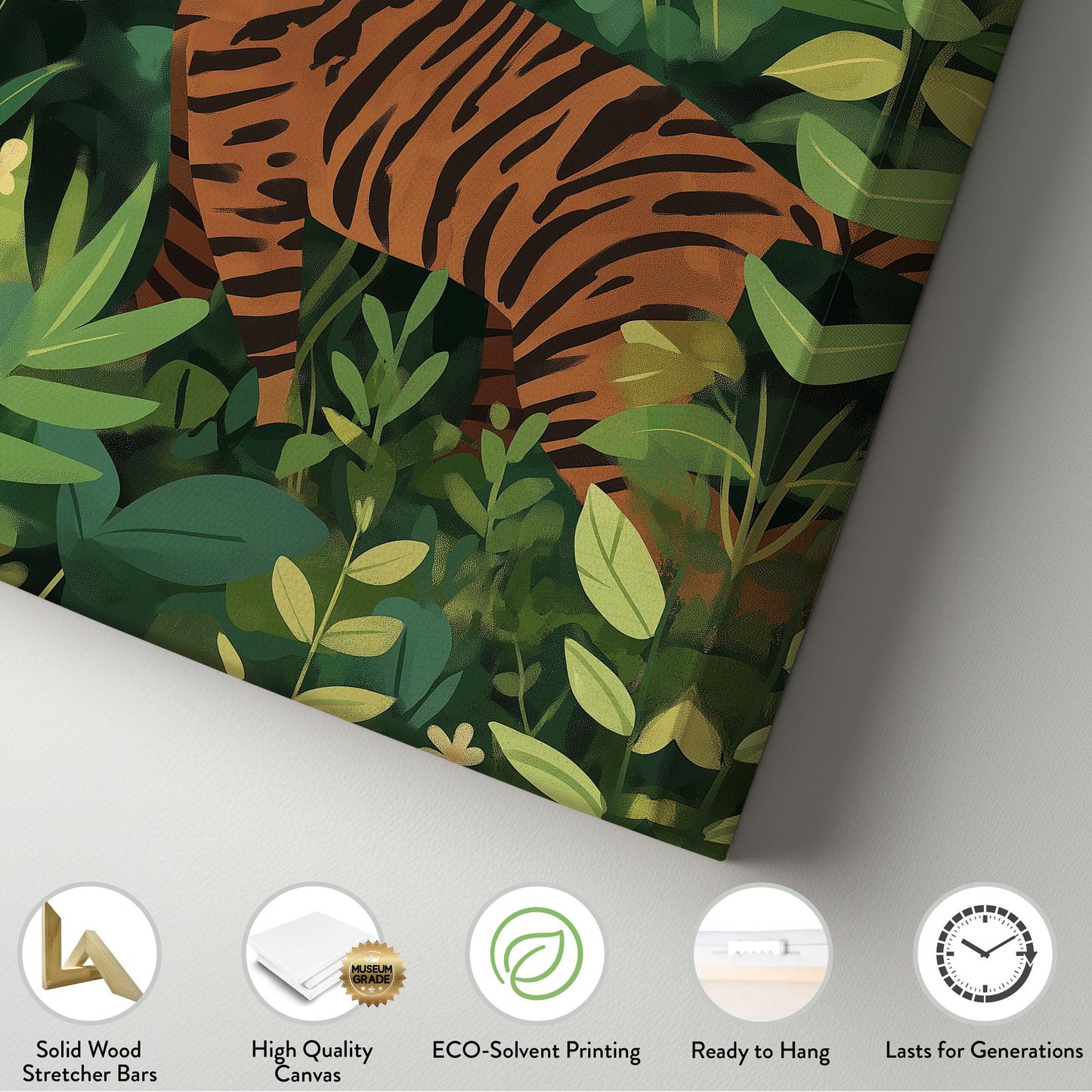 Cute Bengal Cat In The Garden Vertical Wall Art Pet, Decor Adorable Canvas Print, Minimal Big Canvas Art