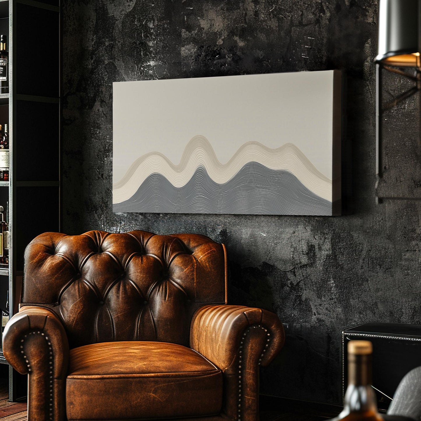 Waves of Earth Wall Art For Living Room, Horizontal Organic Modern Canvas Print, Earthy Minimalist Decor Canvas Art