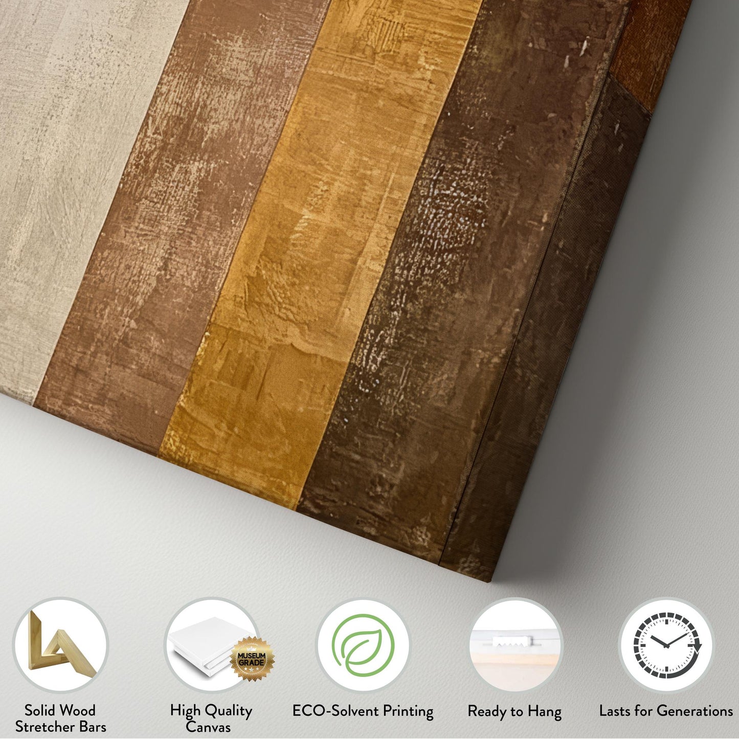 Archway Rainbow Canvas Art | Abstract Geometric Print | Mid Century Modern Wall Art For Living Room Square Canvas Art