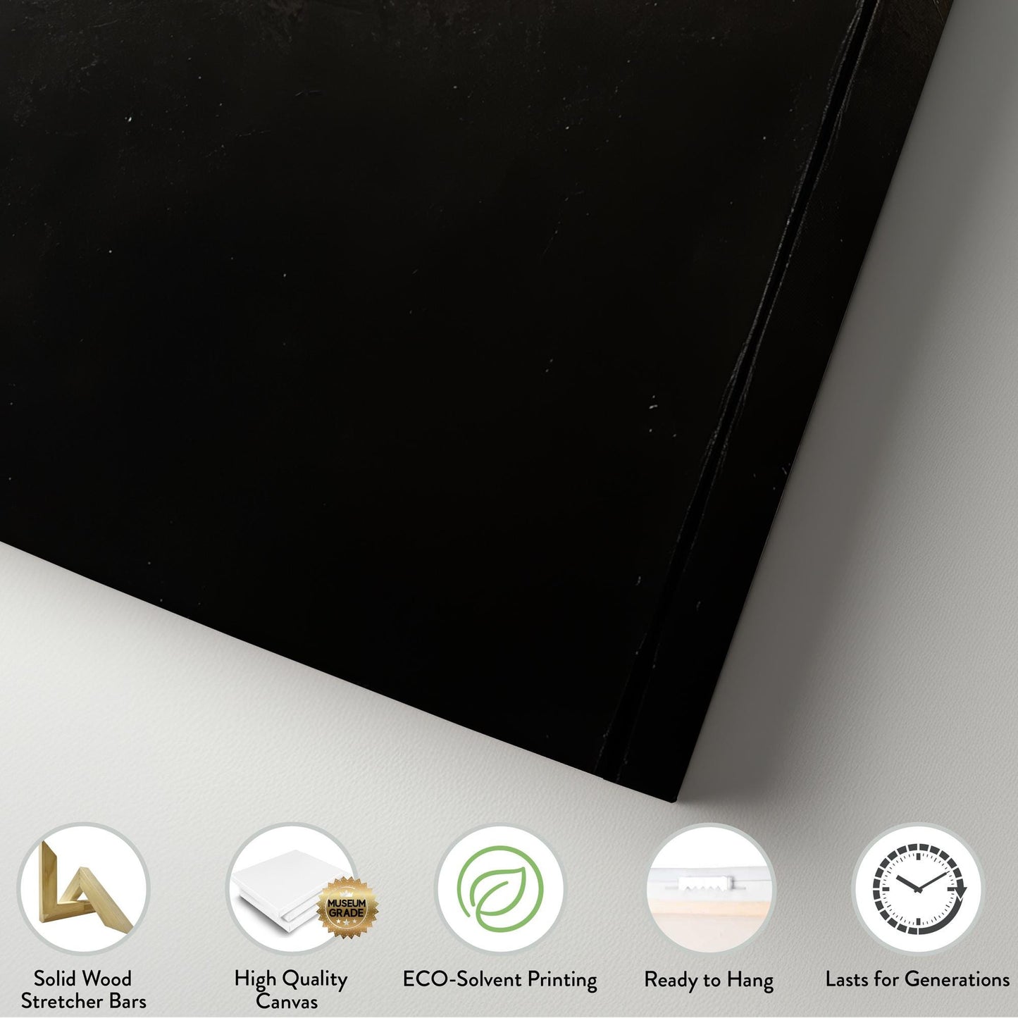 Textured Ombr Canvas Art | Impasto Print | Scandinavian Wall Art For Living Room | Warm Taupe Charcoal Art Square Canvas Art