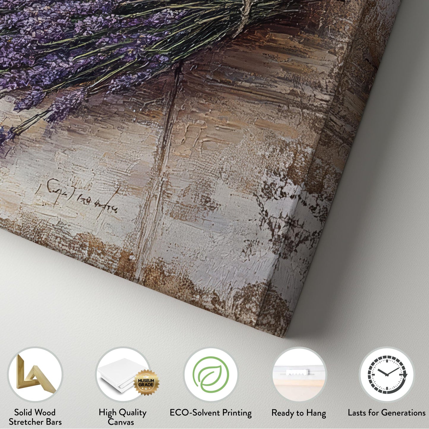 Spa Day Serenity Canvas Art | Impasto Print | Hamptons Wall Art For Bathroom | Oatmeal Milk Art | Coastal Spa Decor Square Canvas Art