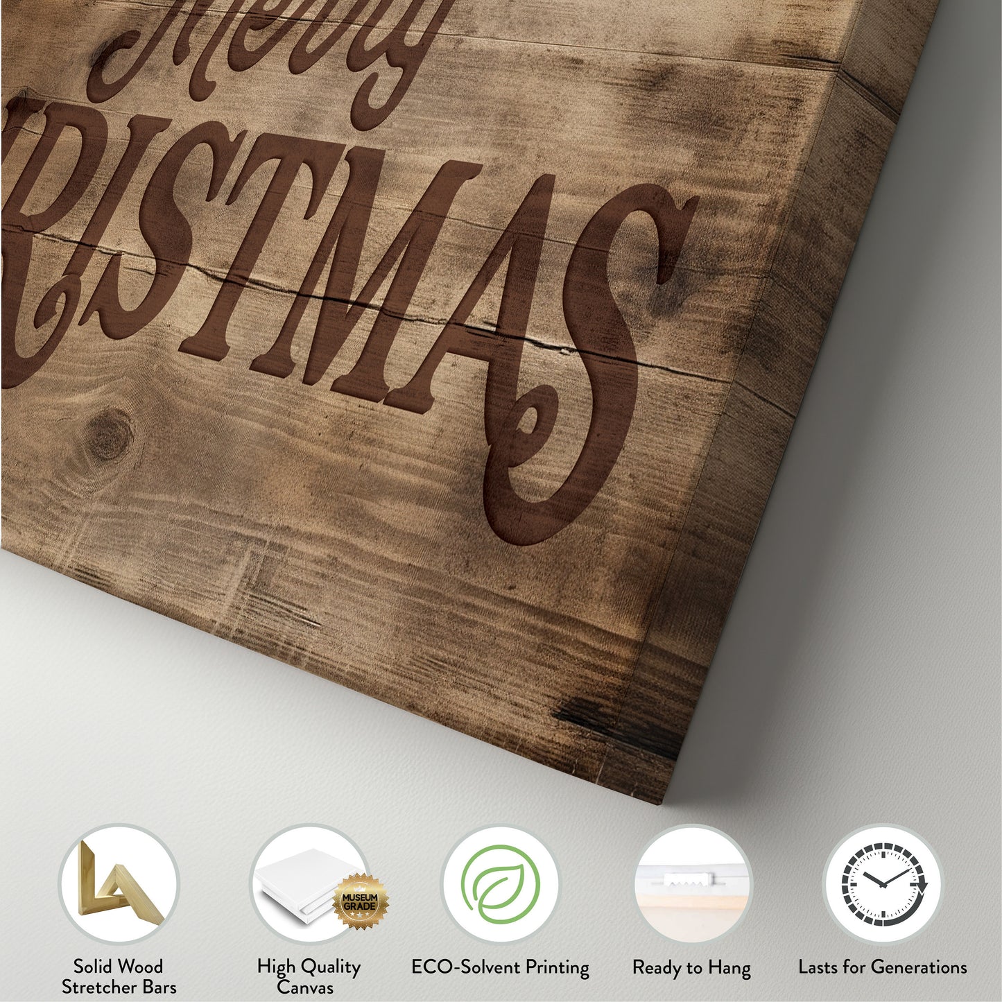 Welcome to Christmas At the Sign Custom Family Name Old Fashioned Farmhouse Christmas Personalised Rustic Santa Christmas Decor Canvas Art