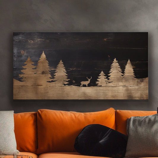 Mountain Lodge Sign Cabin Decor Rustic Farmhouse Vintage Holiday Canvas Print Decor Old Fashioned Christmas Canvas Art