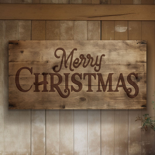 Welcome to Christmas At the Sign Custom Family Name Old Fashioned Farmhouse Christmas Personalised Rustic Santa Christmas Decor Canvas Art
