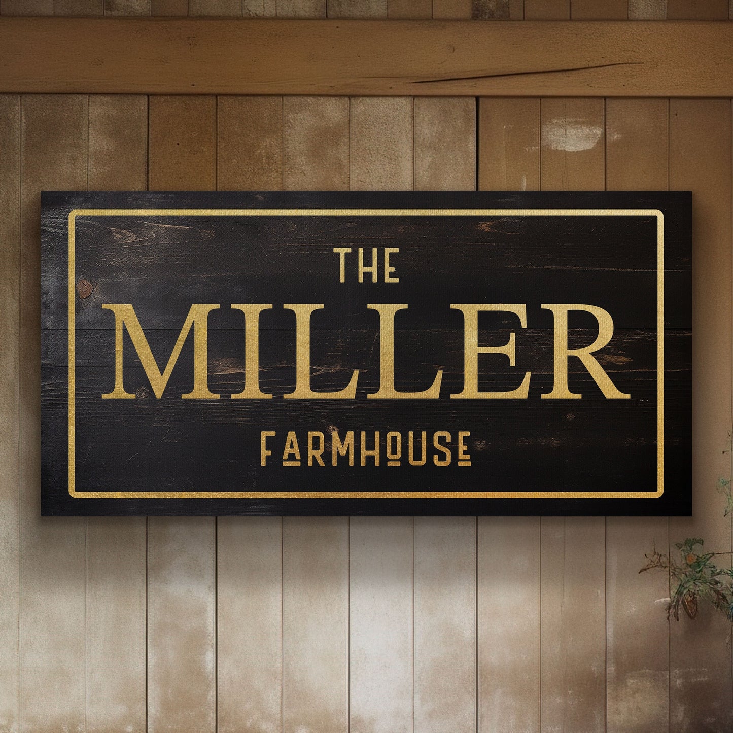 Farmhouse Sign, Personalized Homestead Sign, Farmhouse Wall Decor, Custom Family Name Farmhouse Sign, Name Date Farmstead Large Canvas Print