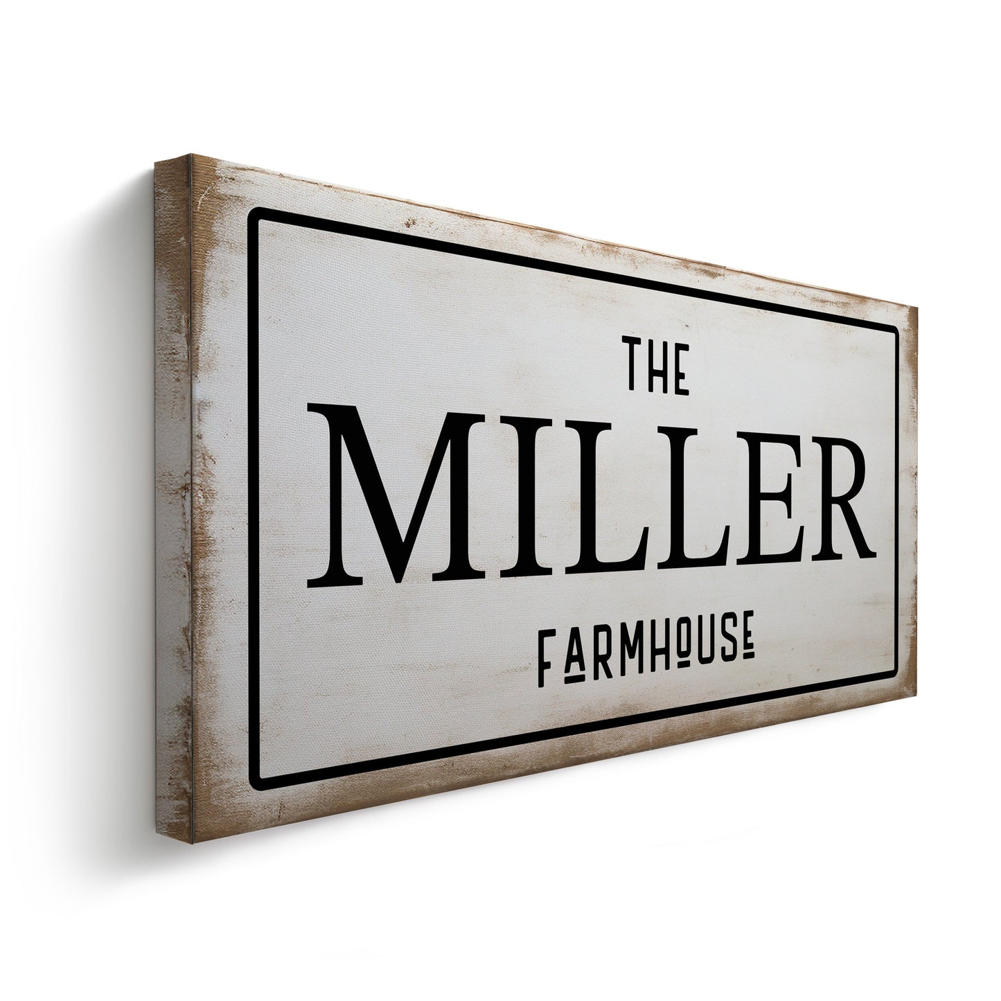 Farmhouse Sign, Personalized Homestead Sign, Farmhouse Wall Decor, Custom Family Name Farmhouse Sign, Name Date Farmstead Large Canvas Print