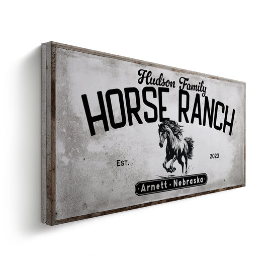 Farmhouse Sign, Personalized Homestead Sign, Farmhouse Wall Decor, Custom Family Name Farmhouse Sign, Name Date Farmstead Large Canvas Print