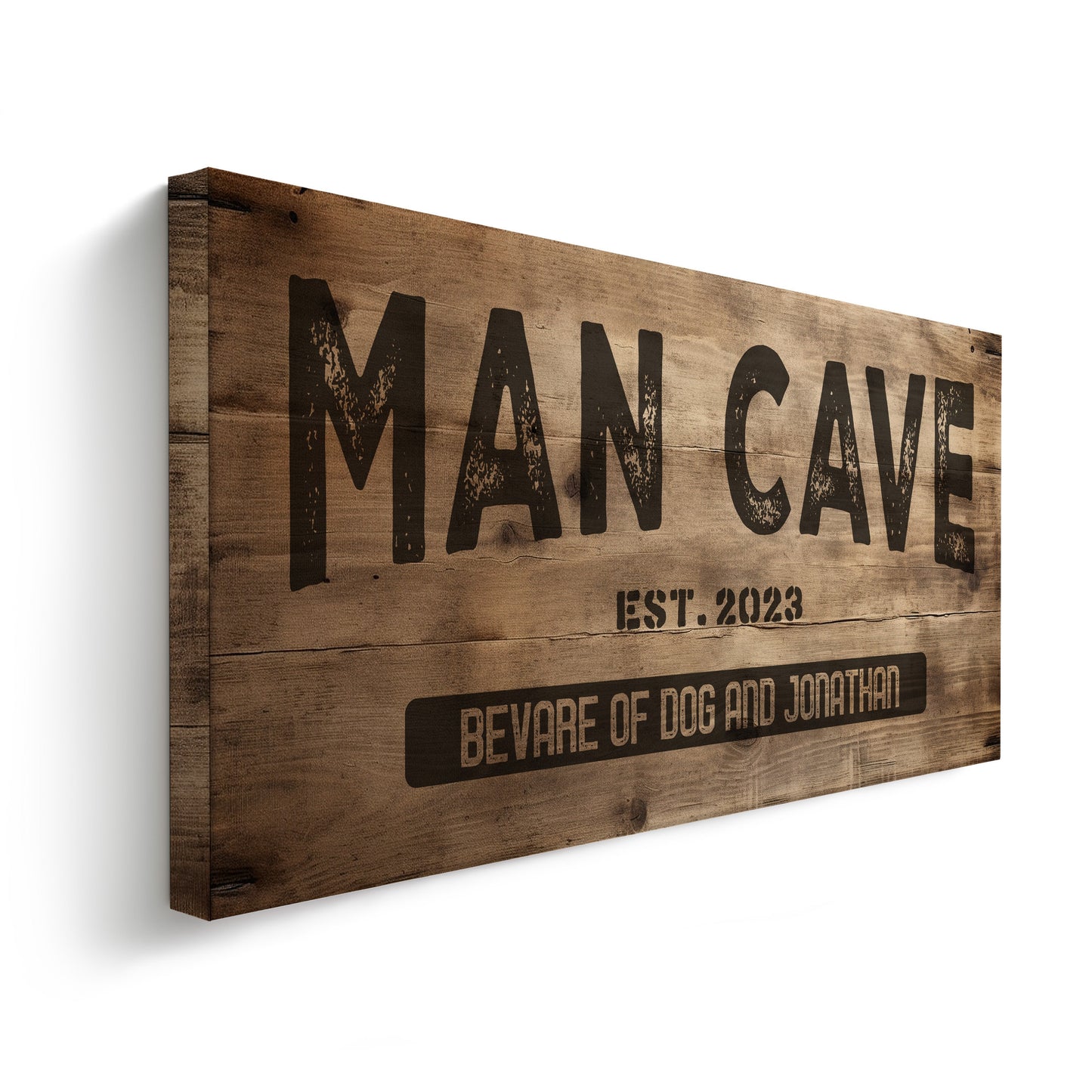 Personalized Man Cave Sign, Canvas Decor For men, Bar Signage For Basement, Father's Day Gifts, Custom Hideout Canvas Art