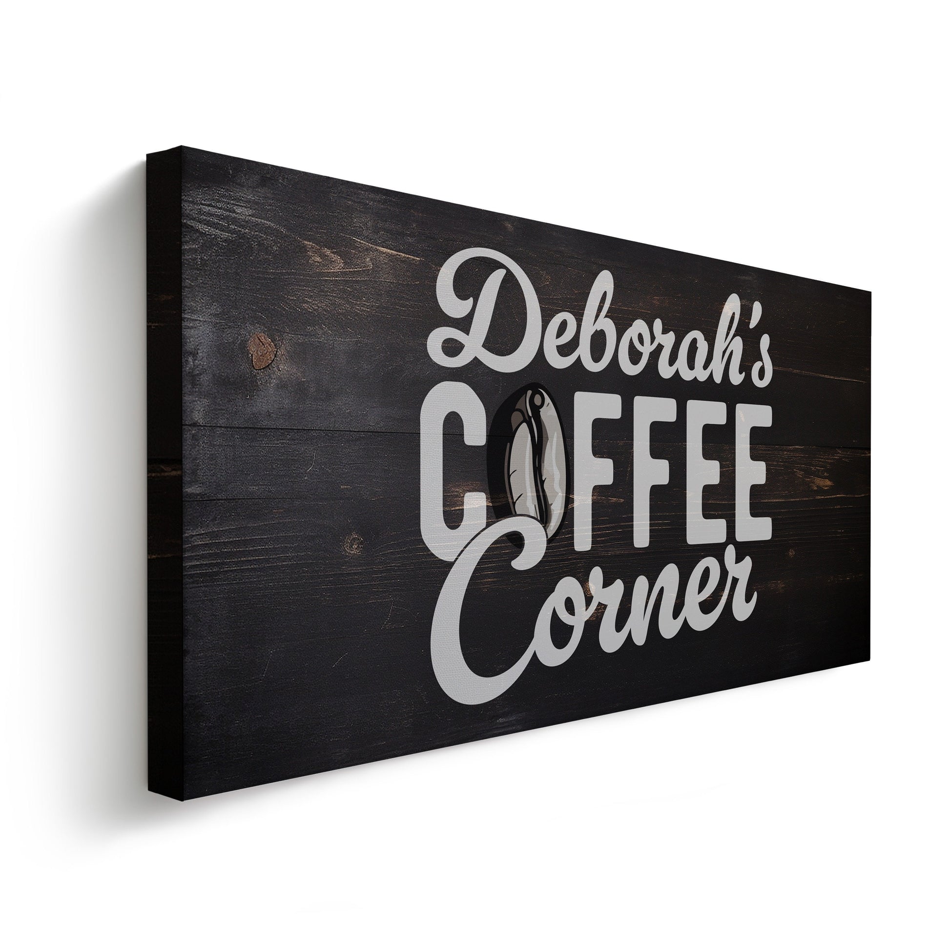 Coffee Bar Sign Rustic Coffee Station Bar Wall Art, Personalized Family Name Sign Custom Wall Art Kitchen, Custom Coffee Corner CANVAS Print