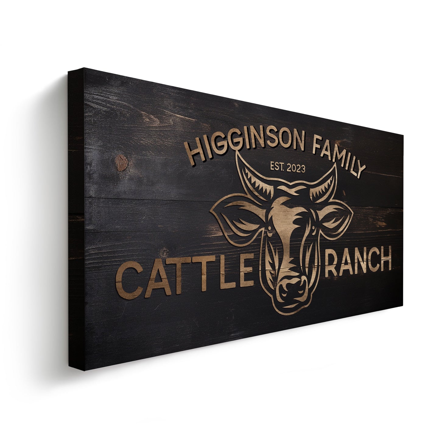 Farmhouse Sign, Personalized Homestead Sign, Farmhouse Wall Decor, Custom Family Name Farmhouse Sign, Name Date Farmstead Large Canvas Print