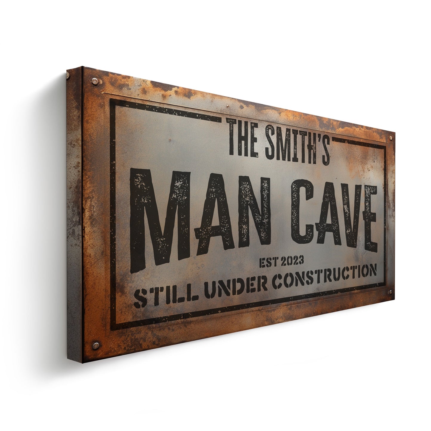 Personalized Man Cave Sign, Canvas Decor For men, Bar Signage For Basement, Father's Day Gifts, Custom Hideout Canvas Art