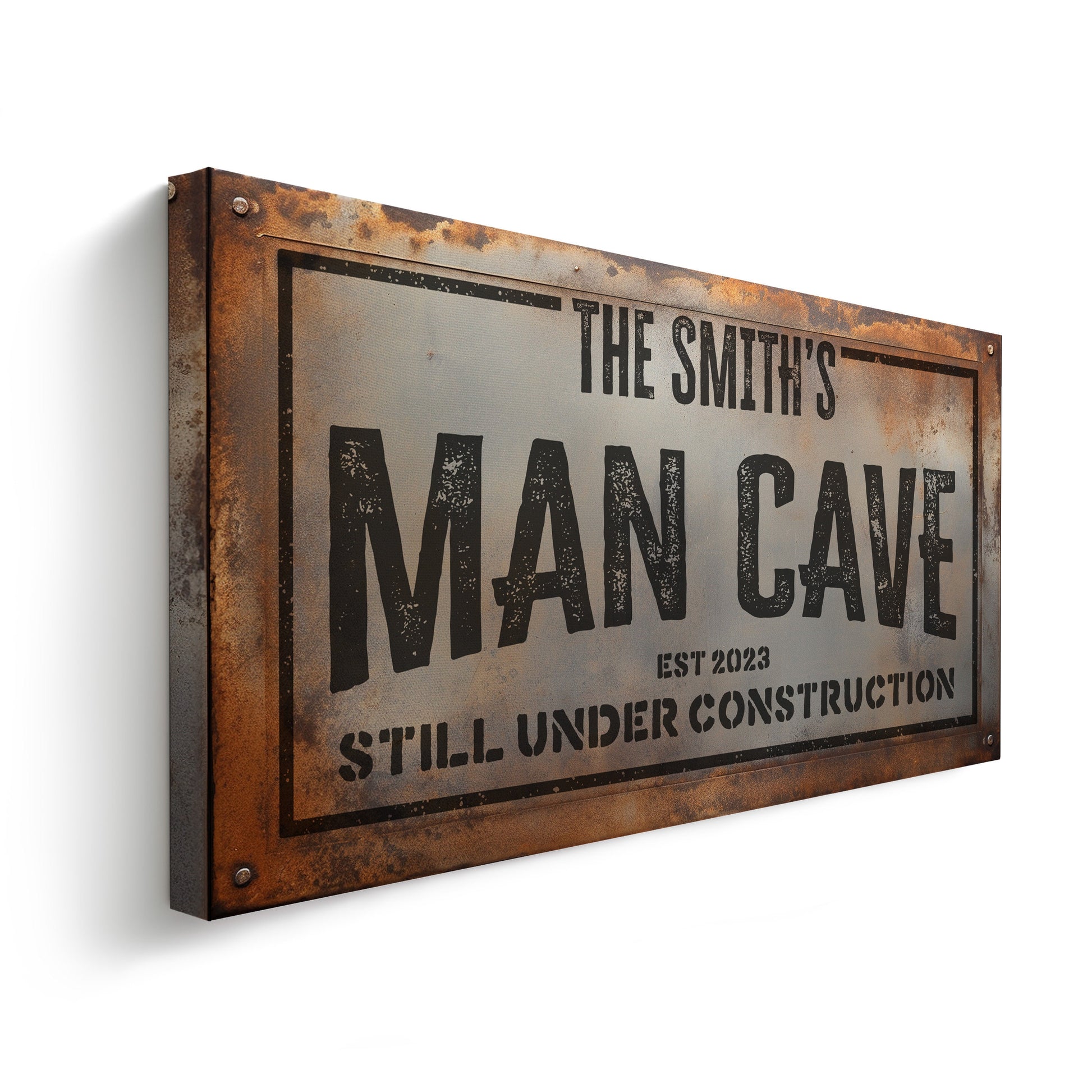 Personalized Man Cave Sign, Canvas Decor For men, Bar Signage For Basement, Father's Day Gifts, Custom Hideout Canvas Art