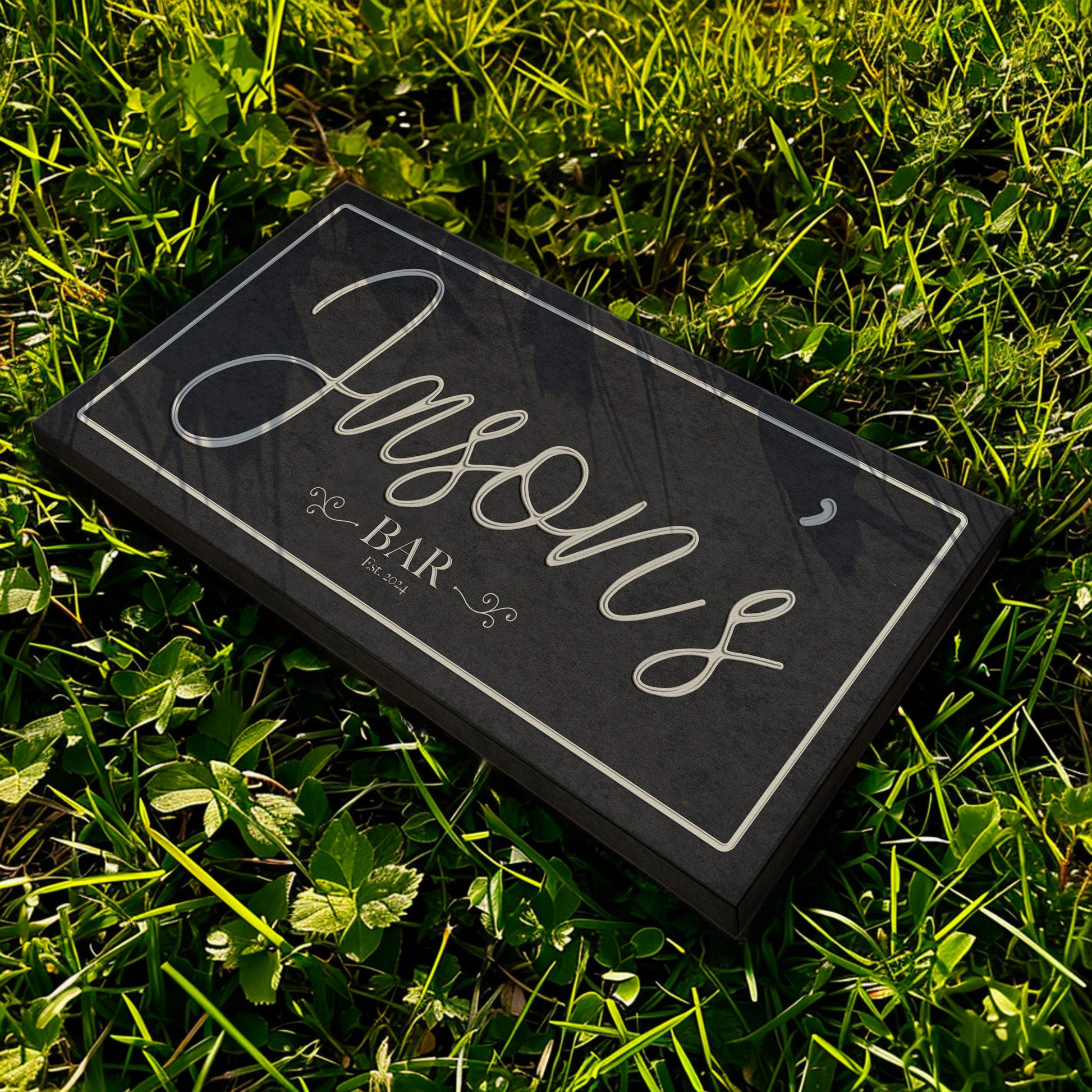 Custom Whiskey Bar Sign - Personalized Man Cave Canvas Art - Rustic Decor with Custom Family Name - Elegant Bar High Quality Canvas Print