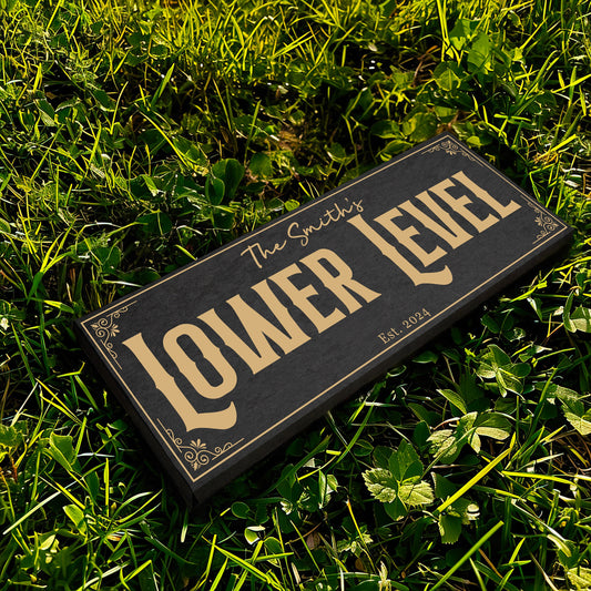 Custom Whiskey Bar Sign - Personalized Man Cave Canvas Art - Lower Level Bar Decor with Custom Family Name -  High Quality Canvas Print