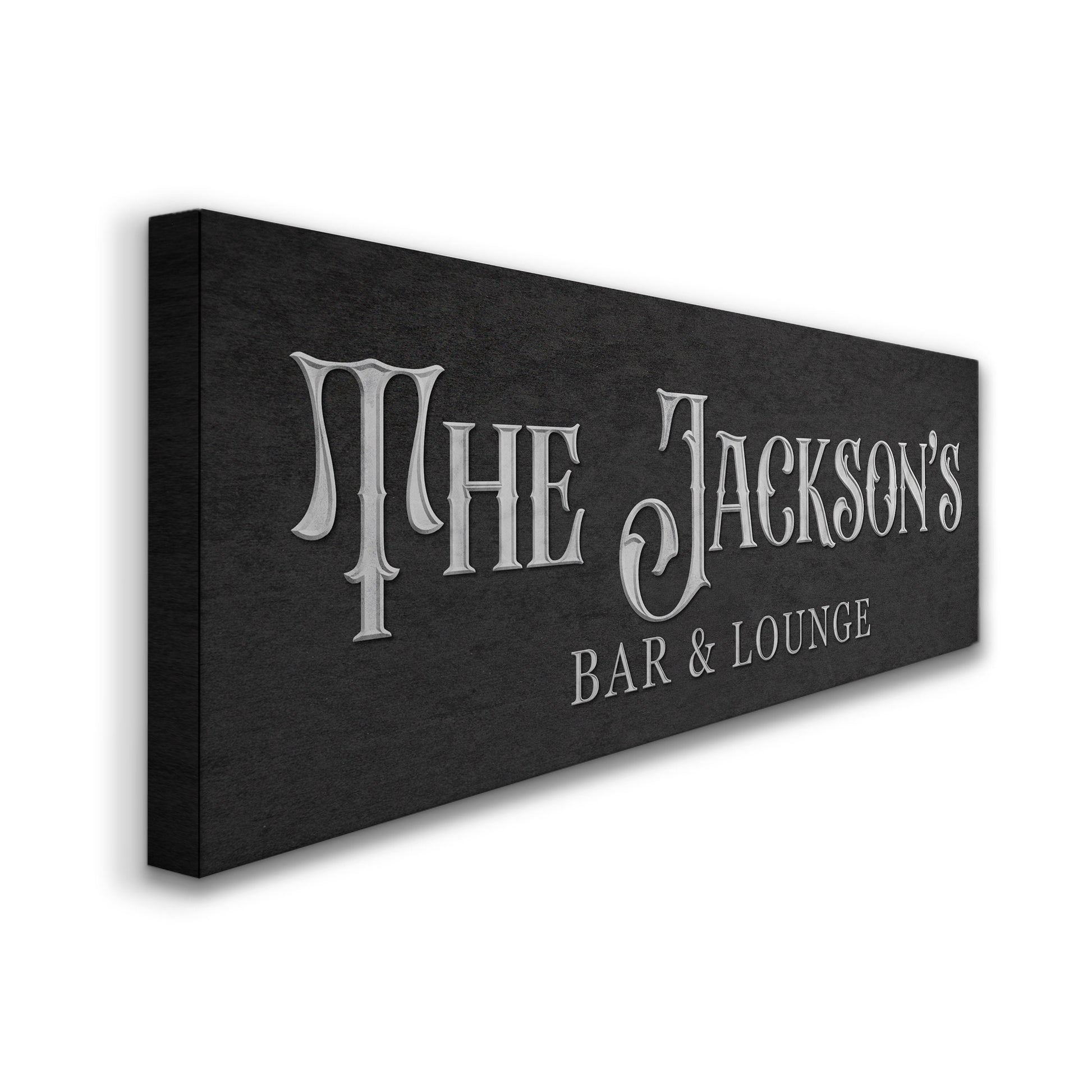 Custom Whiskey Bar Sign - Personalized Man Cave Canvas Art - Elegant Decor with Custom Family Name -  High Quality Canvas Print