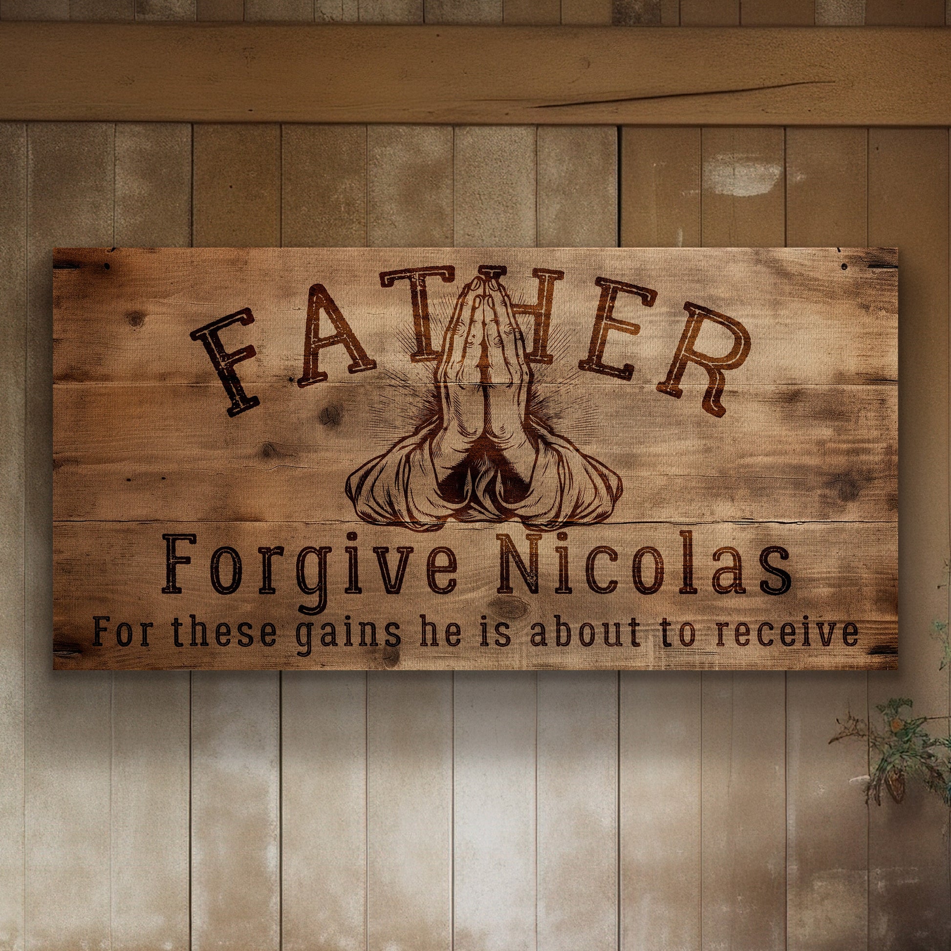Personalized Home Gym Wood Sign: Religious Fitness Decor