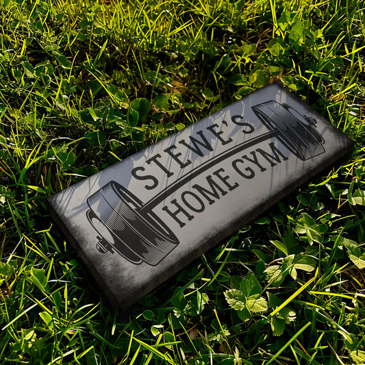 Custom Home Gym Sign, Man cave Sign Personalized Fitness Gifts, Panoramic Family Name Custom Fitness Center Decor Art Huge Canvas Wall Art