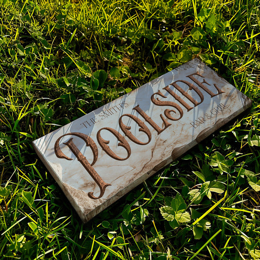 Custom Poolside Sign, Poolside Bar And Grill Personalized Pool Bar Gifts, Patio Decor Grill Bar Art Huge Canvas Wall Art