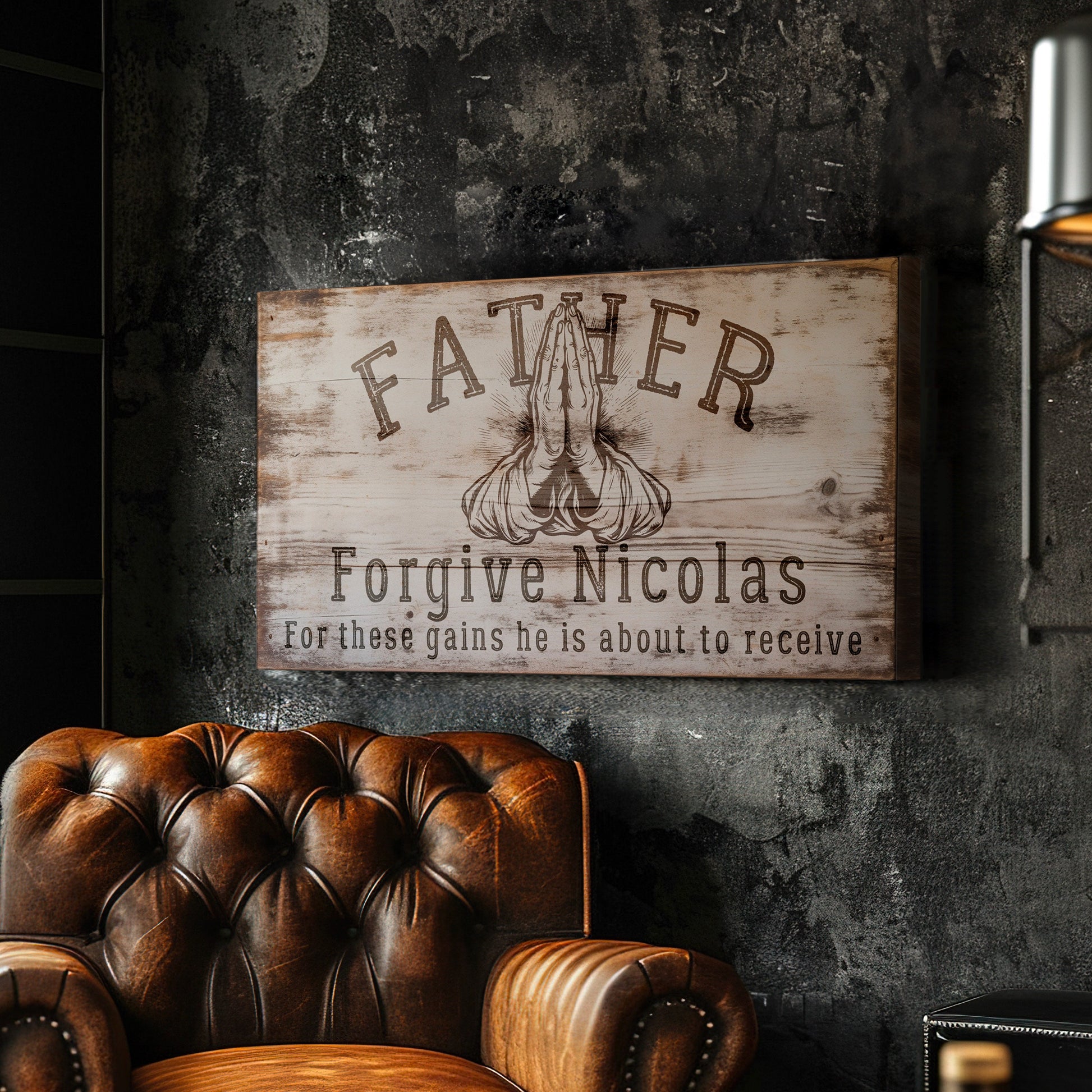 Custom Home Gym Sign, Man cave Sign Personalized Fitness Gifts, Religious Fitness Center Decor Gym Logo Art Huge Canvas Wall Art