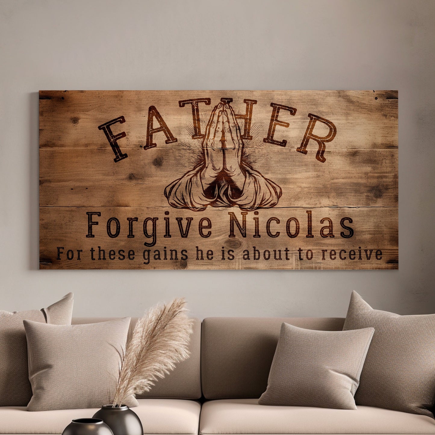 Personalized Home Gym Wood Sign: Religious Fitness Decor
