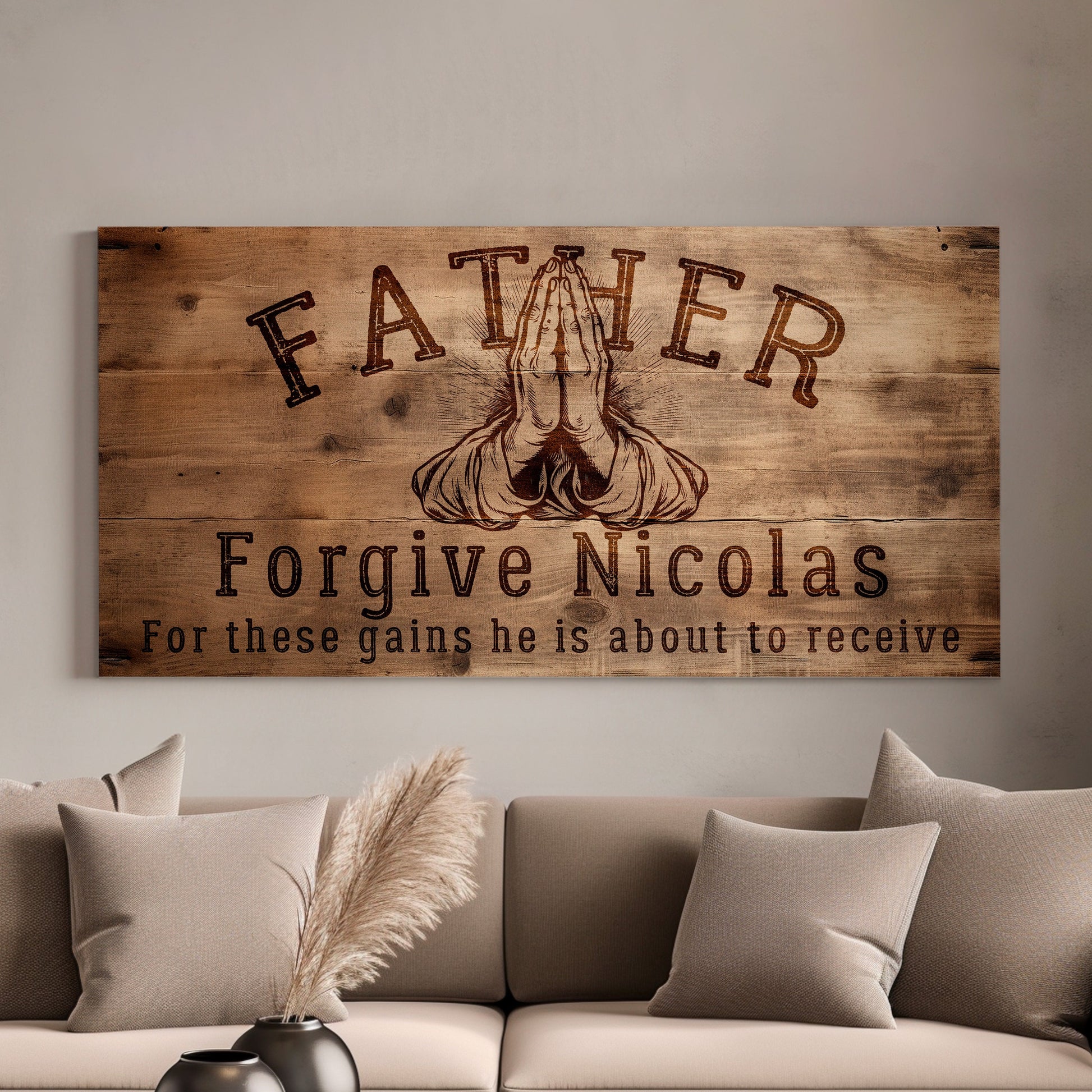 Personalized Home Gym Wood Sign: Religious Fitness Decor