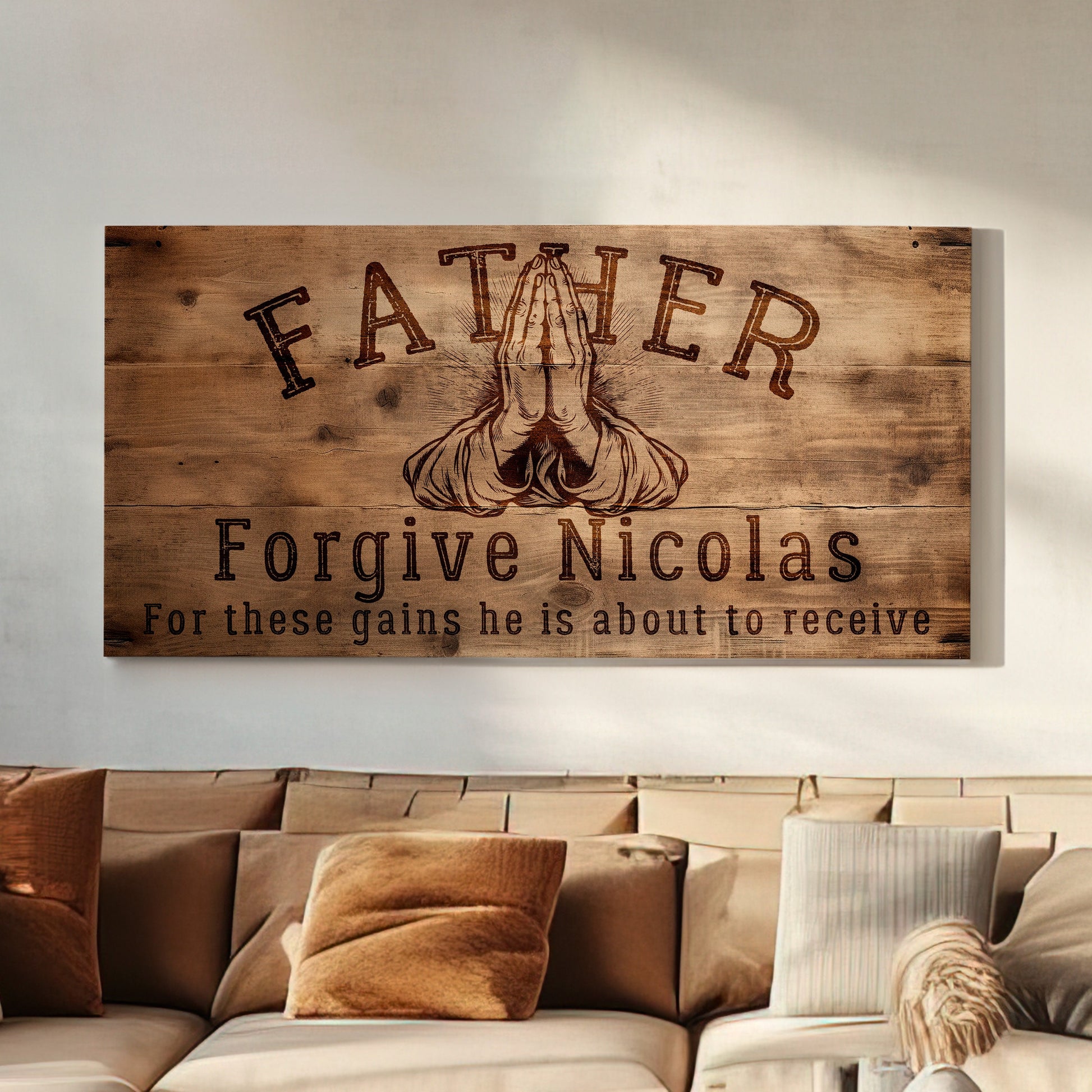 Personalized Home Gym Wood Sign: Religious Fitness Decor