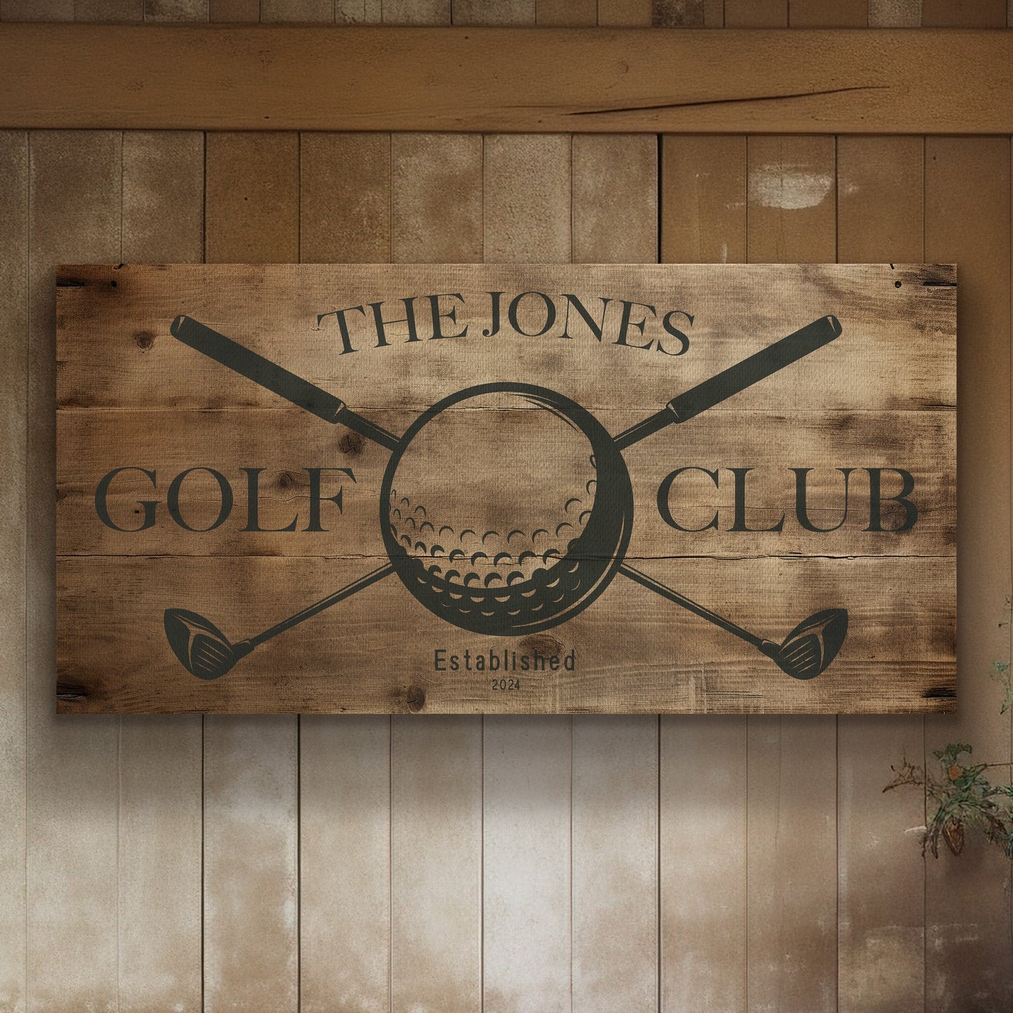 Golf Club Sign, Man cave Sign Personalized Golf Gifts, Custom Golf Team Wall Art Huge Canvas Wall Art