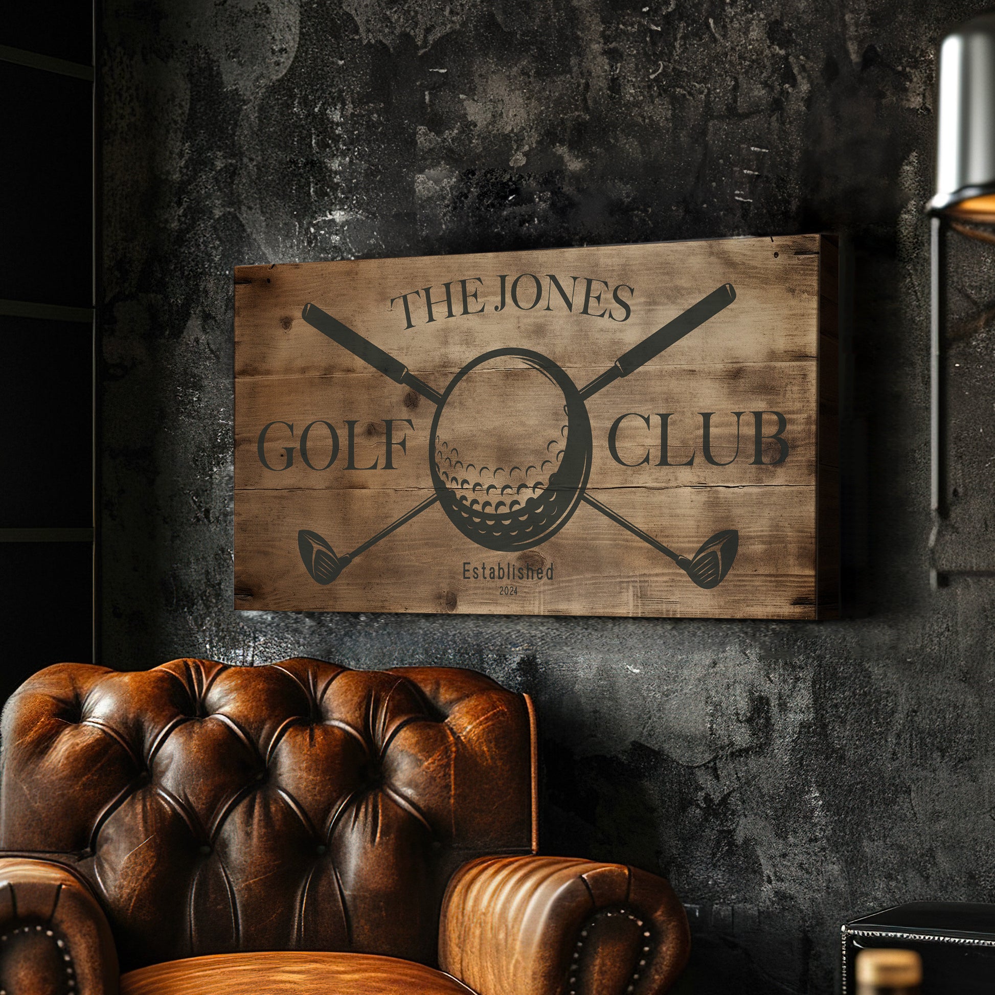 Golf Club Sign, Man cave Sign Personalized Golf Gifts, Custom Golf Team Wall Art Huge Canvas Wall Art