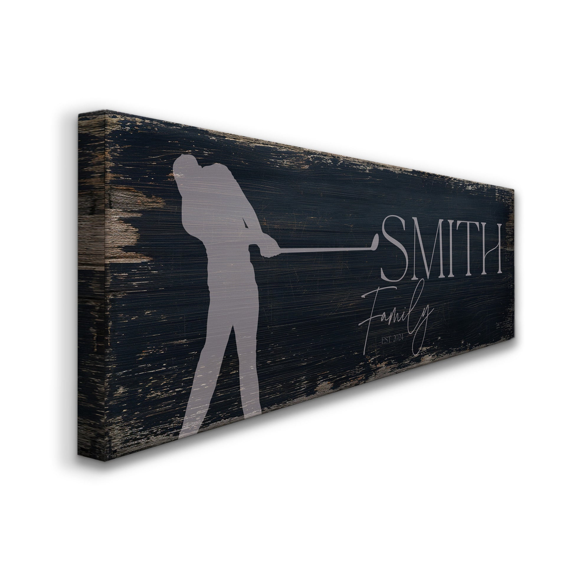 Golf Club Sign, Man cave Sign Personalized Golf Gifts, Custom Golf Team Wall Art Huge Panoramic Canvas Wall Art