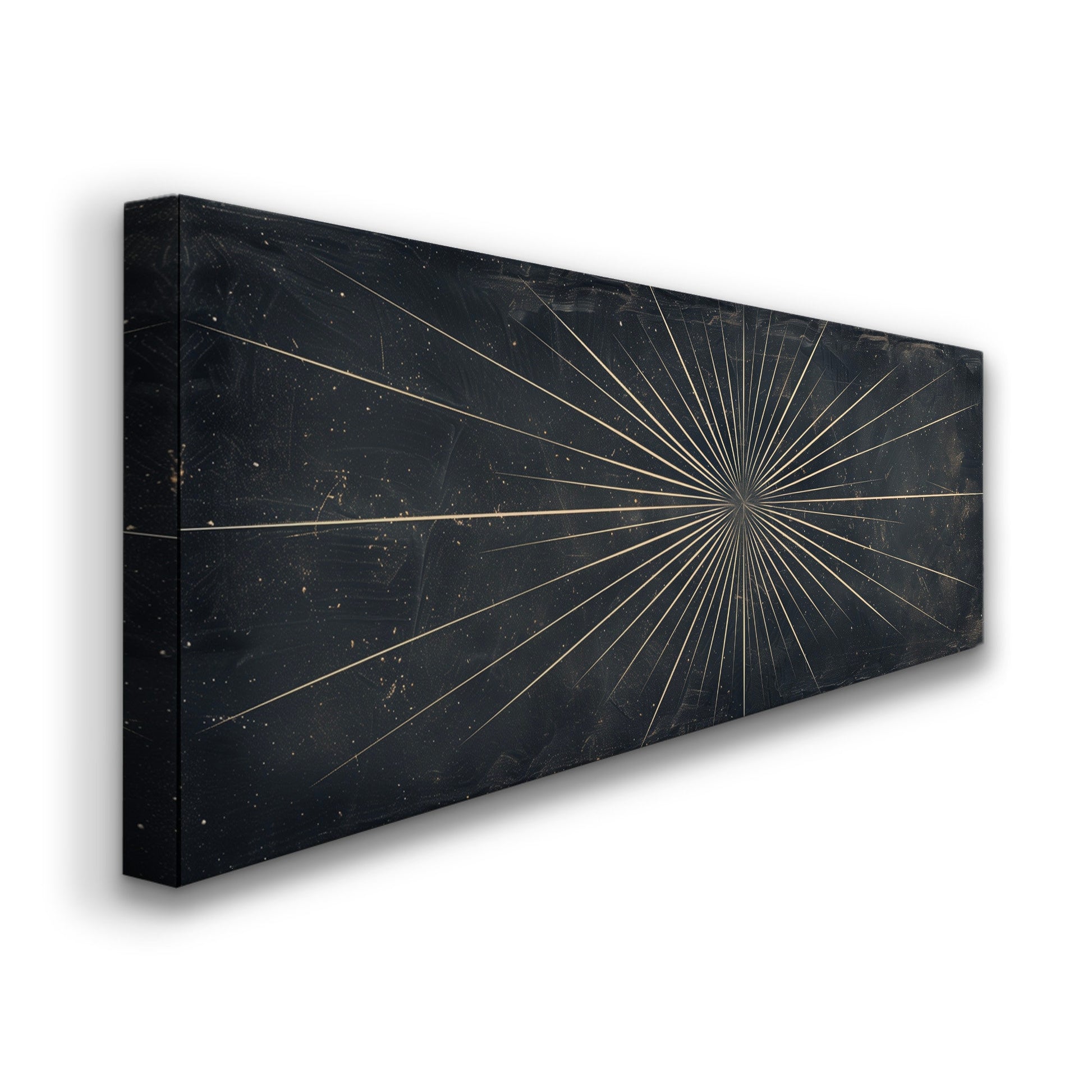 Huge Star At Night Long Horizontal Wall Art For Bedroom, Panoramic Night Sky Canvas Print, Minimalist Decor Canvas Art