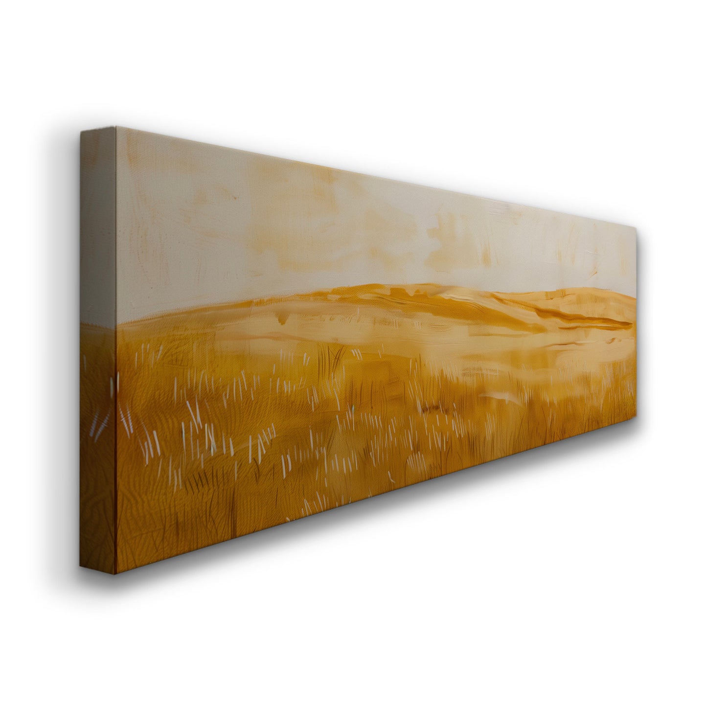 Golden Field Long Horizontal Wall Art For Kitchen, Panoramic Southwestern Canvas Print, Farmhouse Decor Canvas Art