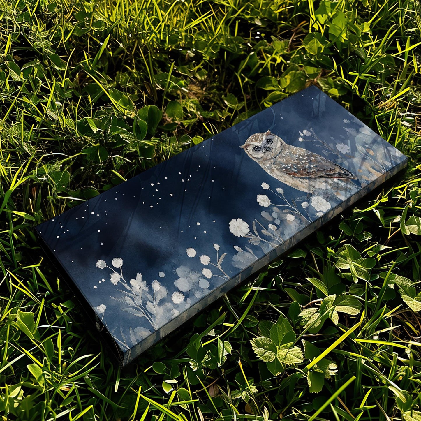 Winter Owl Canvas Print: Starry Night Forest Panorama