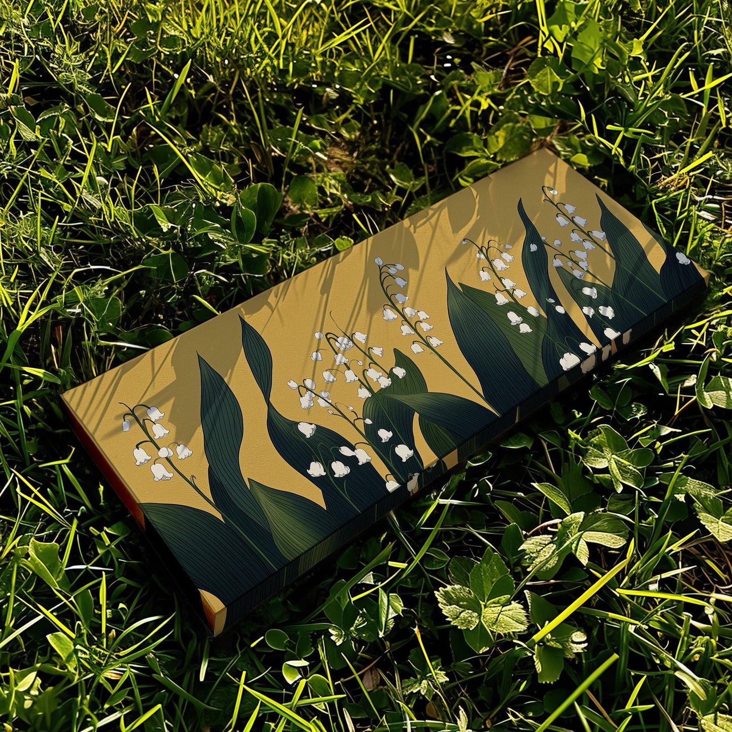 Lily of the Valley Field Panoramic Wall Art Floral, Panorama Lillies Canvas Print, Still Life Decor Canvas Art