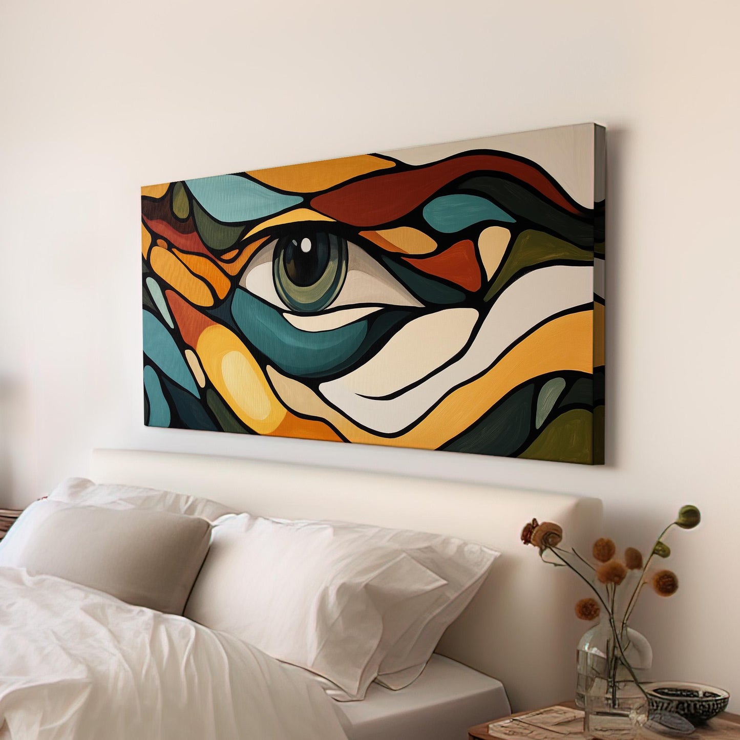 Abstract Eye Canvas Print: Mid Century Modern Wall Art
