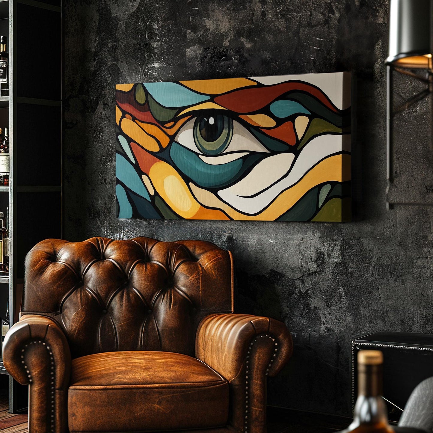 Abstract Eye Canvas Print: Mid Century Modern Wall Art
