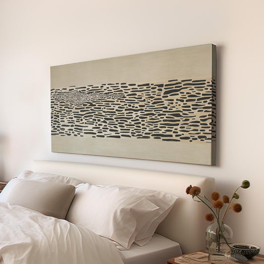 Silent Predator Wall Art For Living Room, Horizontal Abstract Crocodile Canvas Print, Neutral Safari Decor Canvas Art