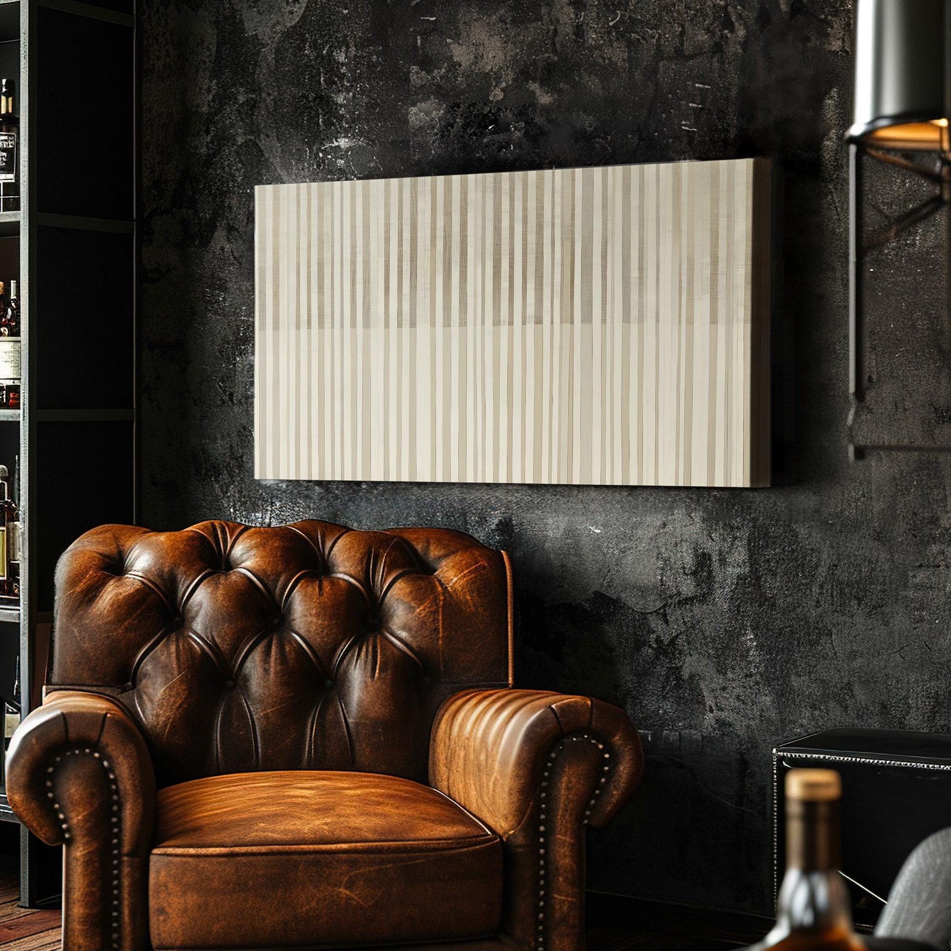 Beige Line Art Canvas Print: Contemporary Wall Decor