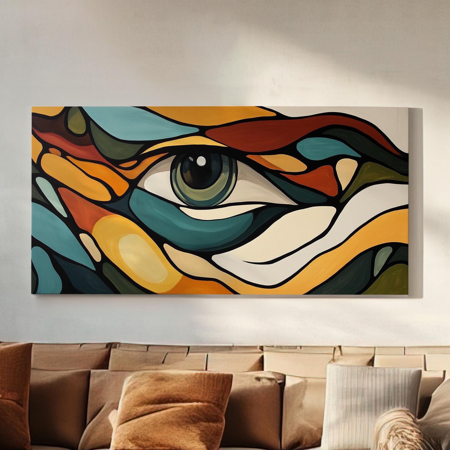 Abstract Eye Canvas Print: Mid Century Modern Wall Art