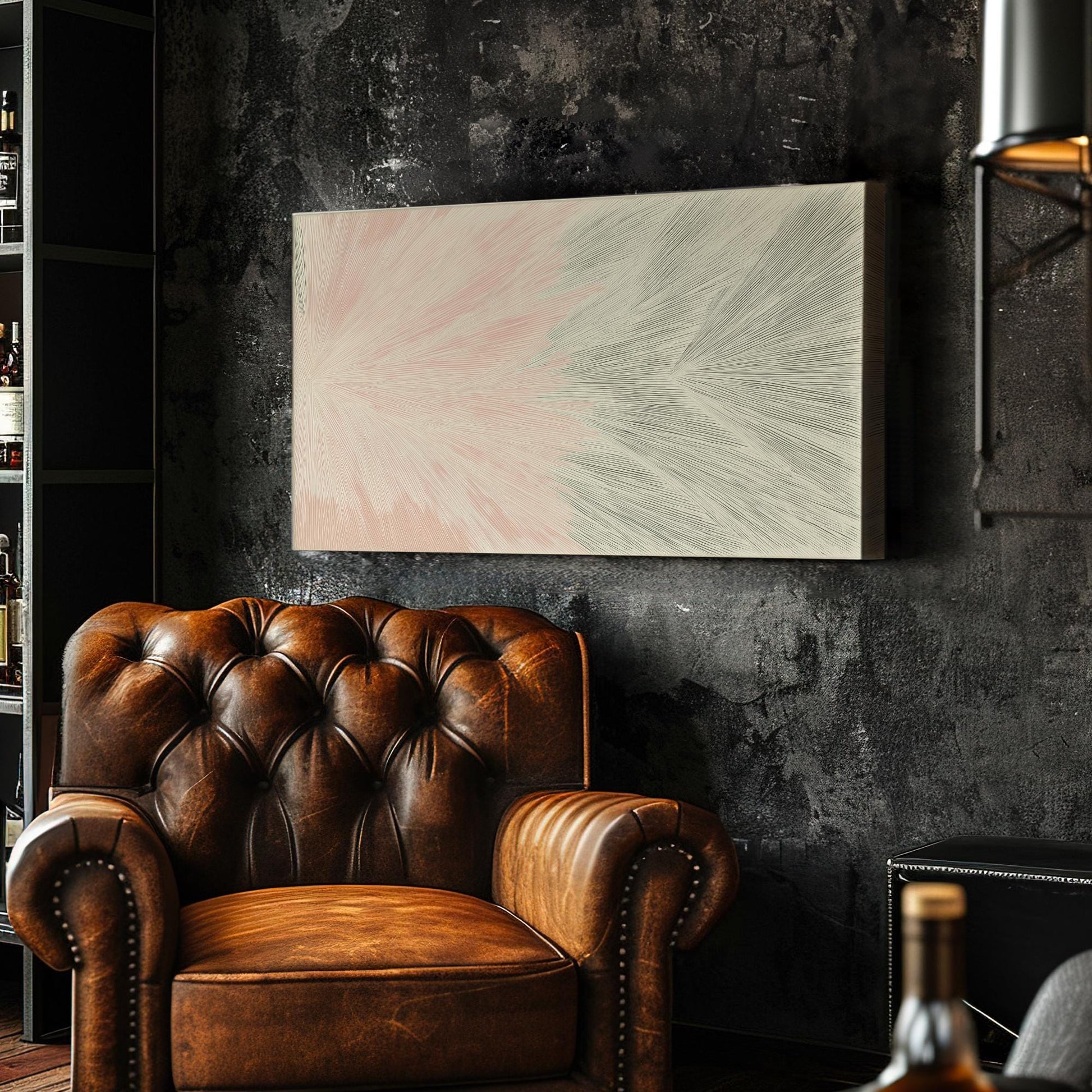 Radiant Threads Canvas Art | Abstract Print | Modern Wall Art For Living Room | Blush Linen Art | Abstract Texture Decor Horizontal Art