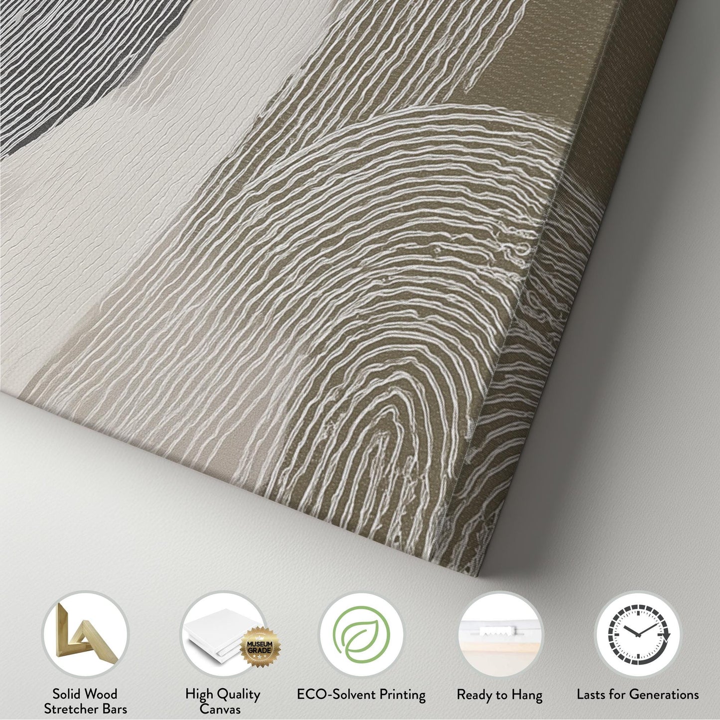 Waves Of Texture Canvas Art Abstract Print Minimalist Wall Art For Living Room Terra Sienna Art Patterned Decor Panoramic Wall Art