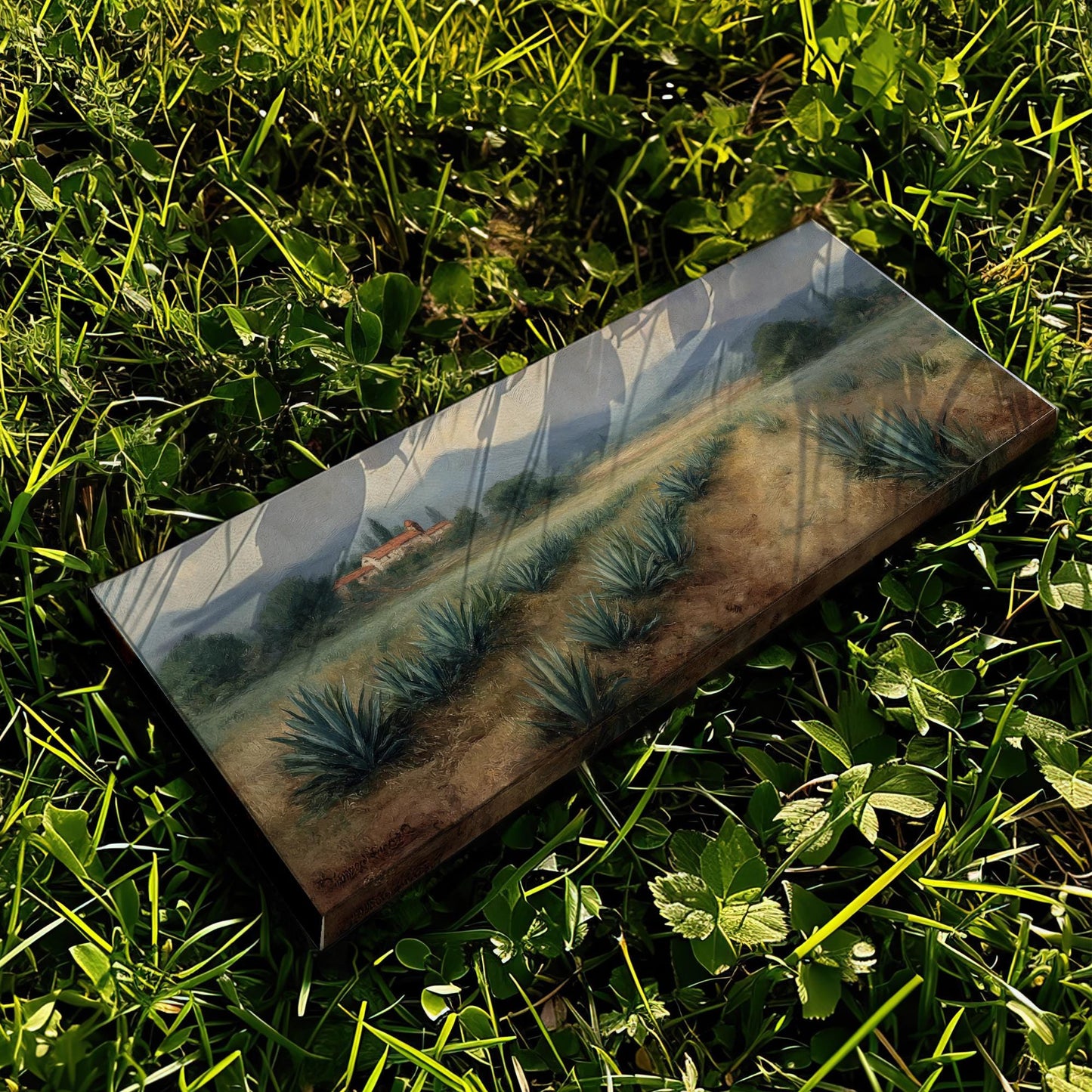 Agave Fields Panorama Canvas Art Landscape Print Rustic Wall Art For Living Room Sagebrush Green Art Countryside Decor Panoramic Wall Art