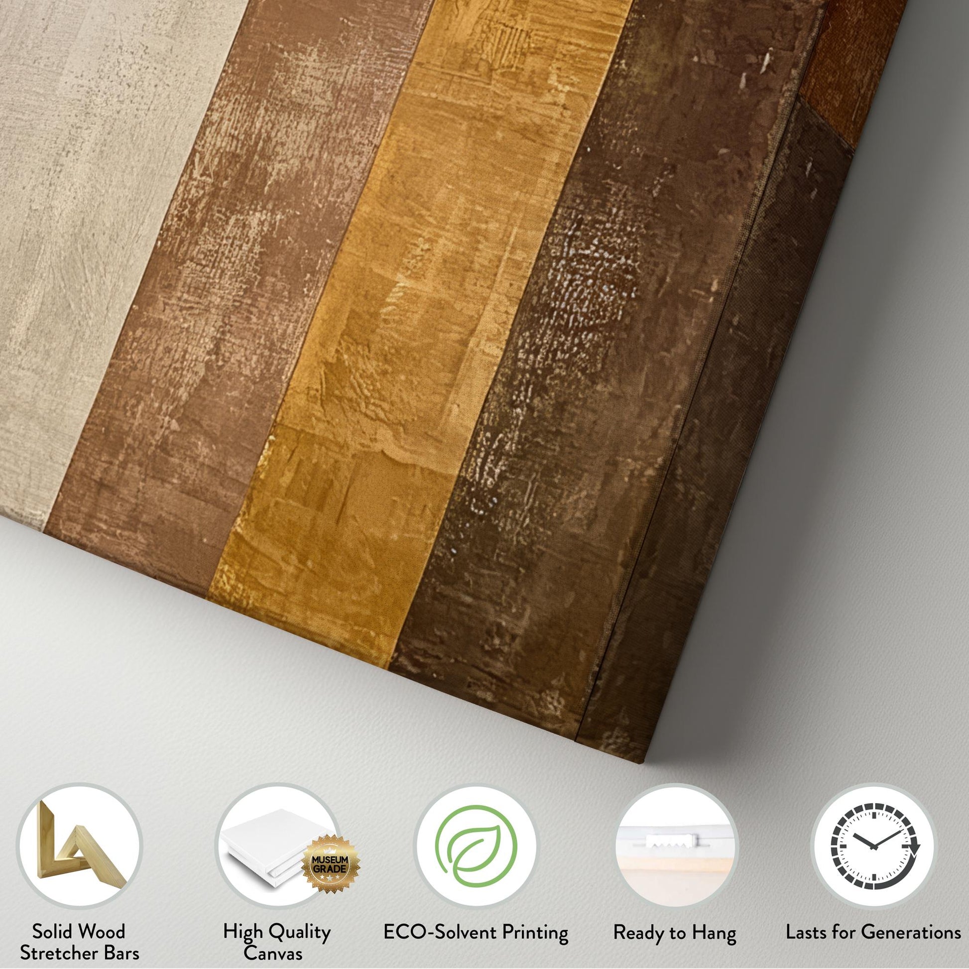 Archway Rainbow Canvas Art | Abstract Geometric Print | Mid Century Modern Wall Art For Living Room Square Canvas Art