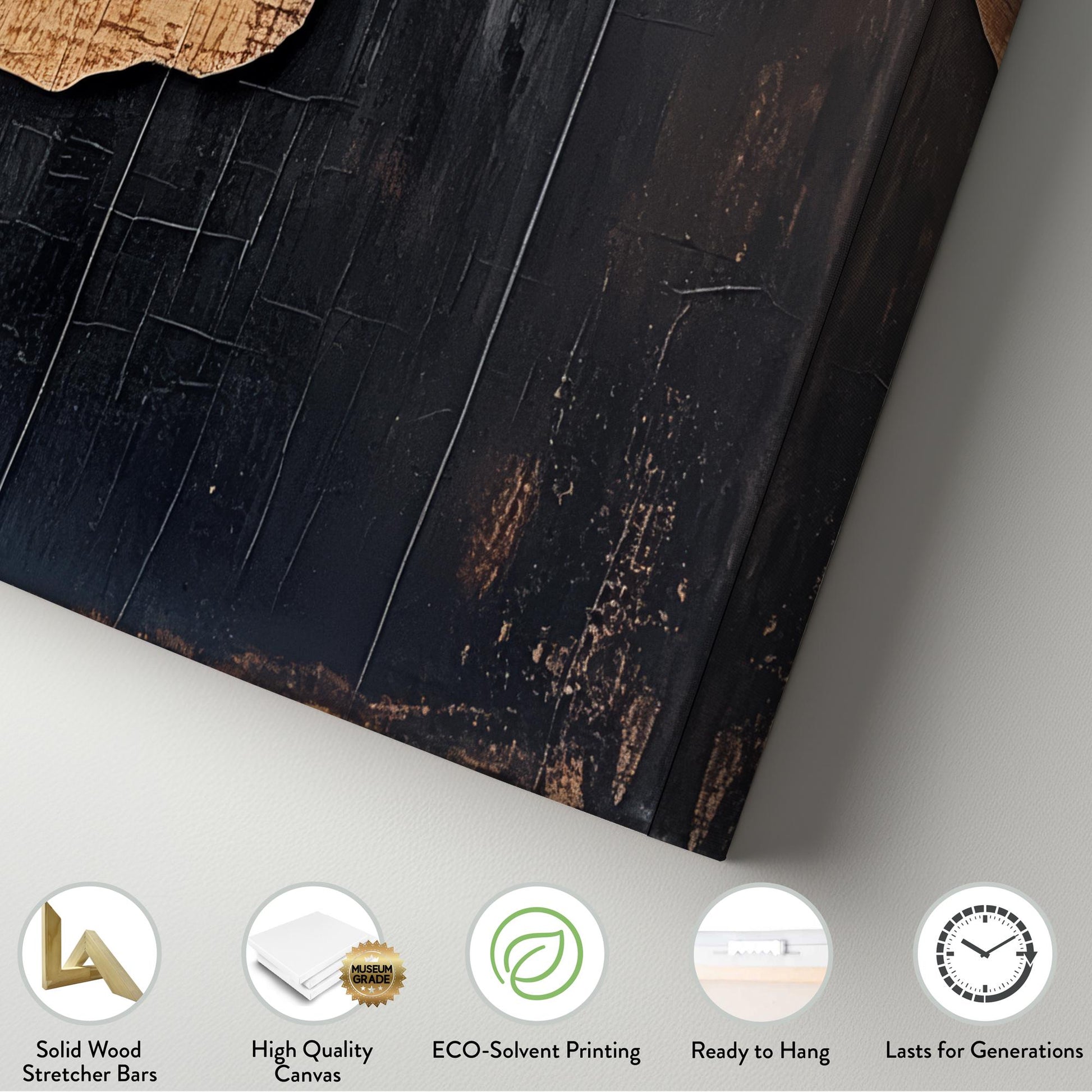 Mountain Range Canvas Art | Textured Impasto Print | Bohemian Wall Art For Living Room | Desert Sunset Art Square Canvas Art