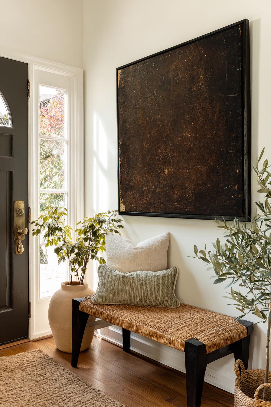 Antique Book Page Canvas Art | Distressed Texture Print | Bohemian Wall Art For Living Room | Espresso Patina Art Square Canvas Art