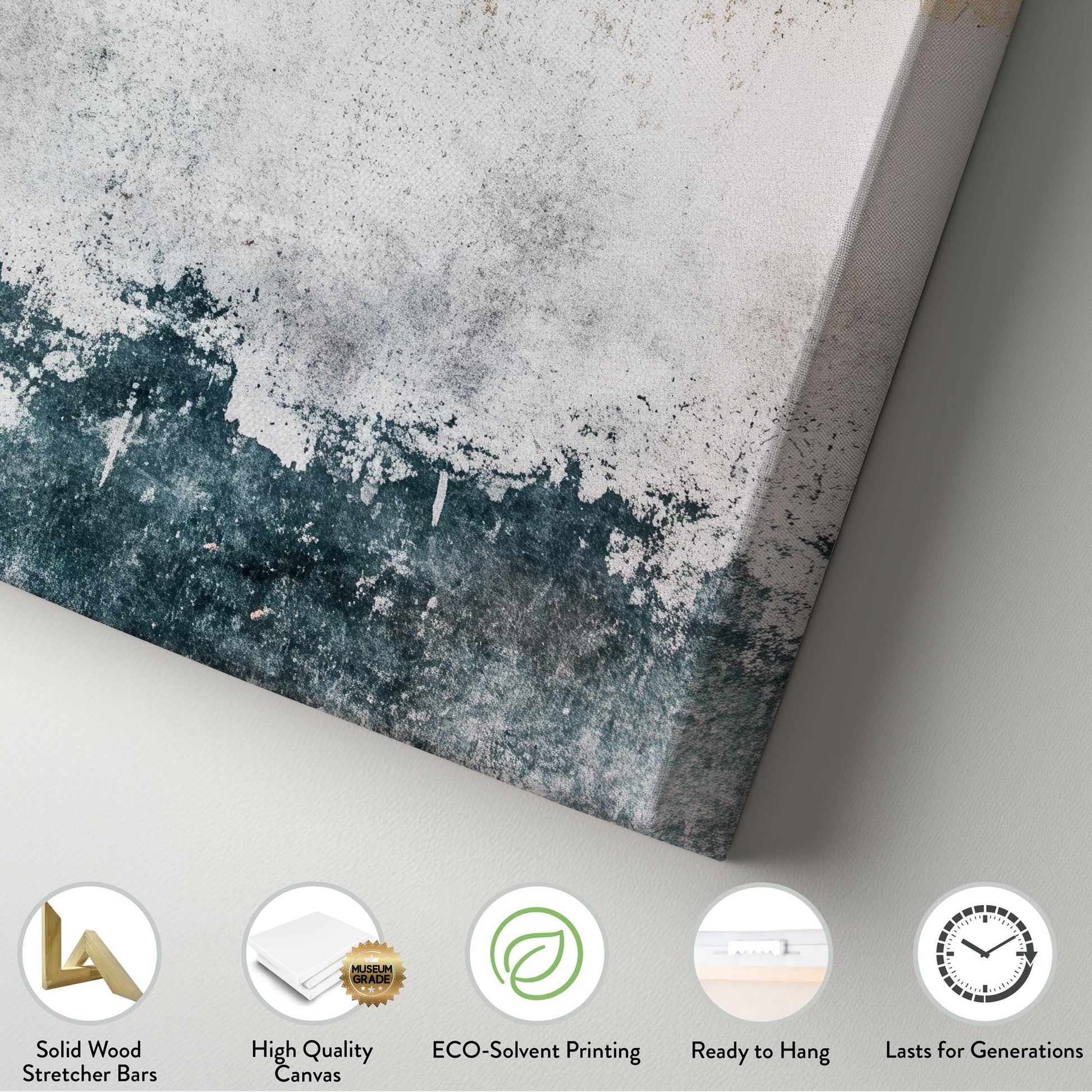 Textured Wall Canvas Art | Abstract Grunge Print | Bohemian Wall Art For Living Room | Smoky Quartz Art Vertical Canvas