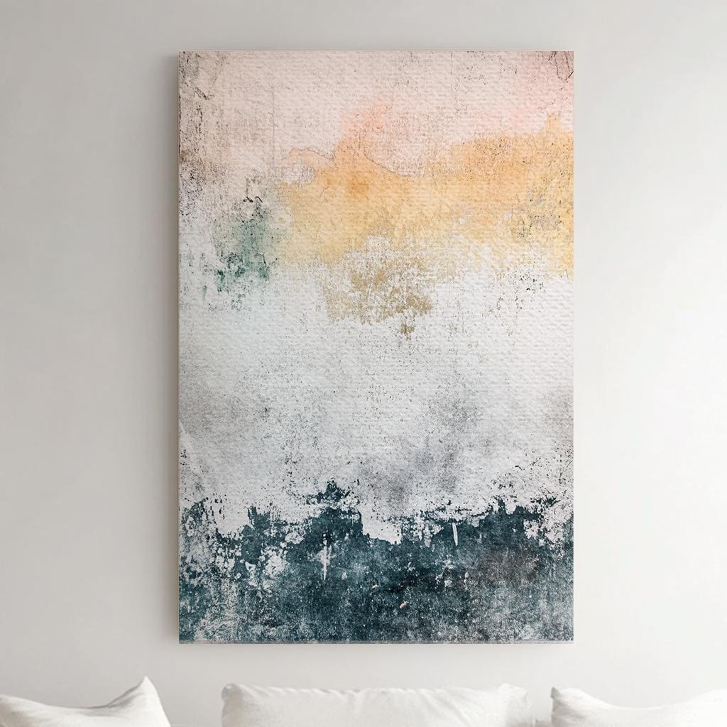 Textured Wall Canvas Art | Abstract Grunge Print | Bohemian Wall Art For Living Room | Smoky Quartz Art Vertical Canvas