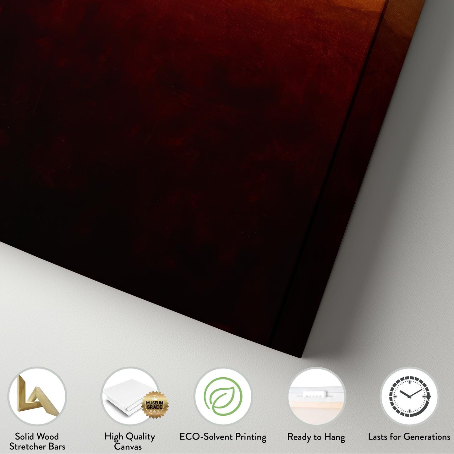 Sunset Gradient Canvas Art | Abstract Ombre Print | Minimalist Wall Art For Living Room | Burnt Sienna Cream Art Long Vertical Art