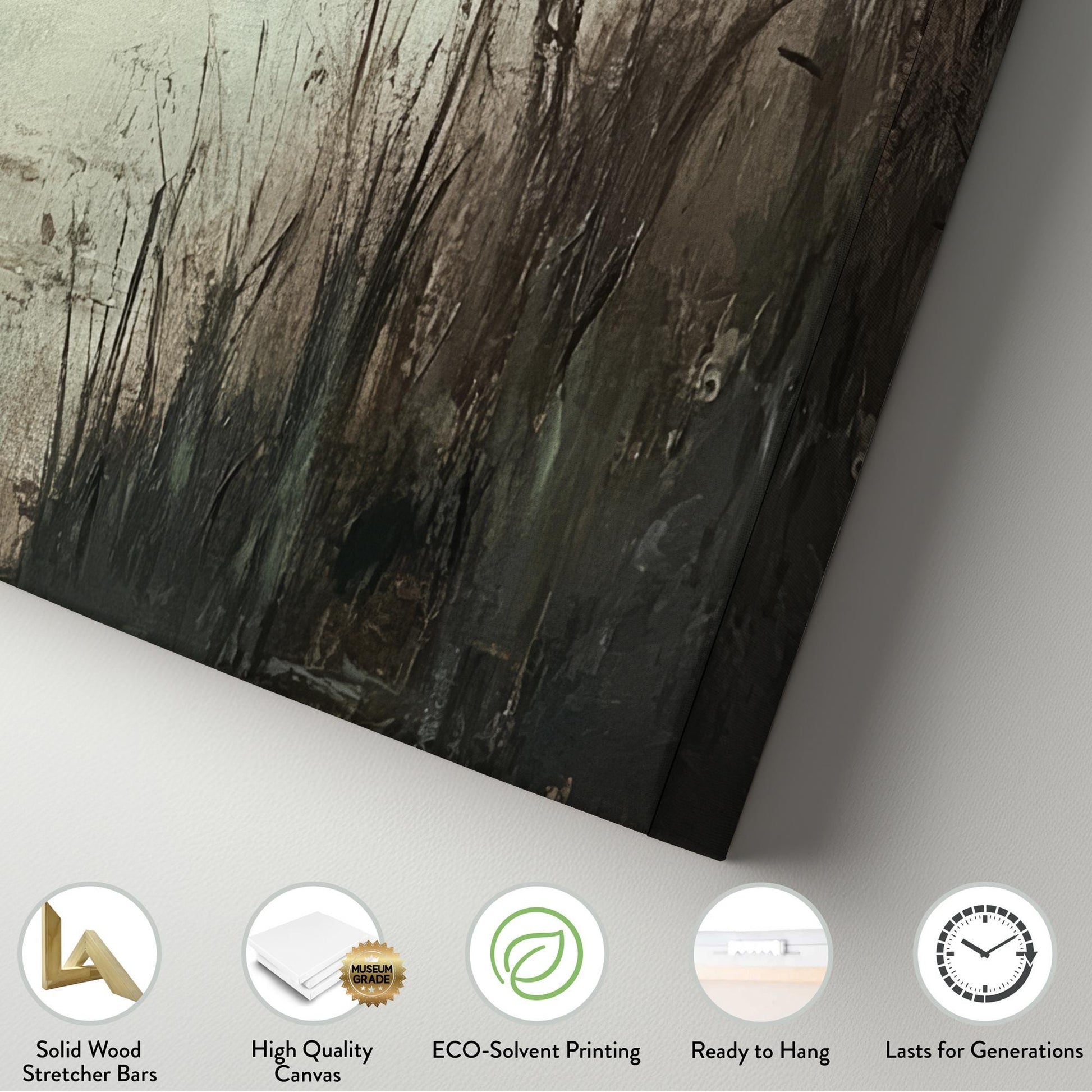 Misty Marsh Cattails Canvas Art | Impasto Print | Tranquil Wall Art For Living Room | Silver Sage Art | Zen Decor Square Canvas Art